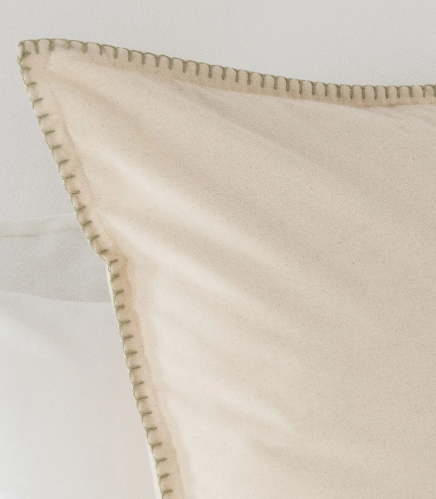 Organic Cotton European - Flannelette Pillow Cases - Whipstitch (pair) - Image 4