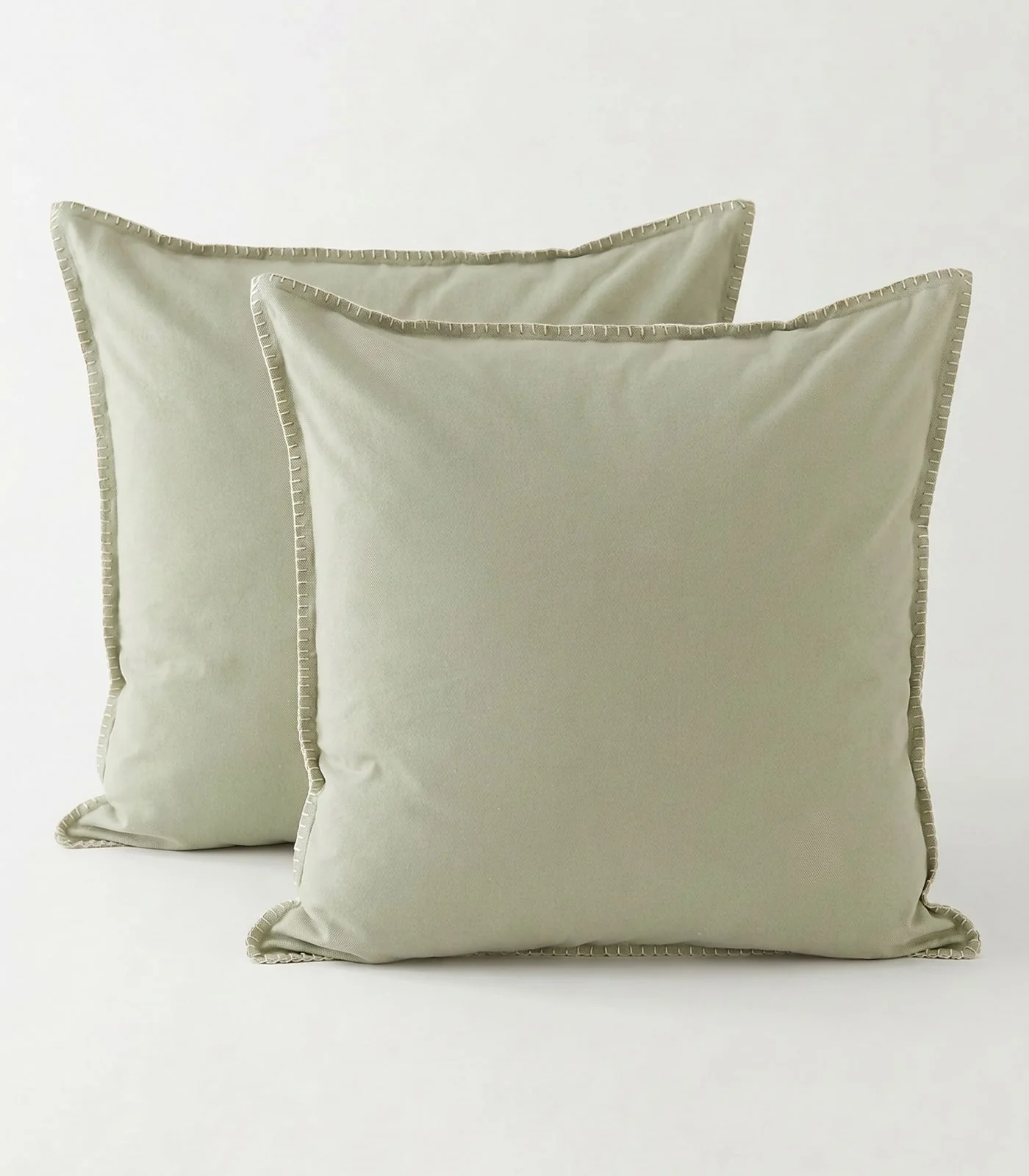 Organic Cotton European - Flannelette Pillow Cases - Whipstitch (pair) - Image 5