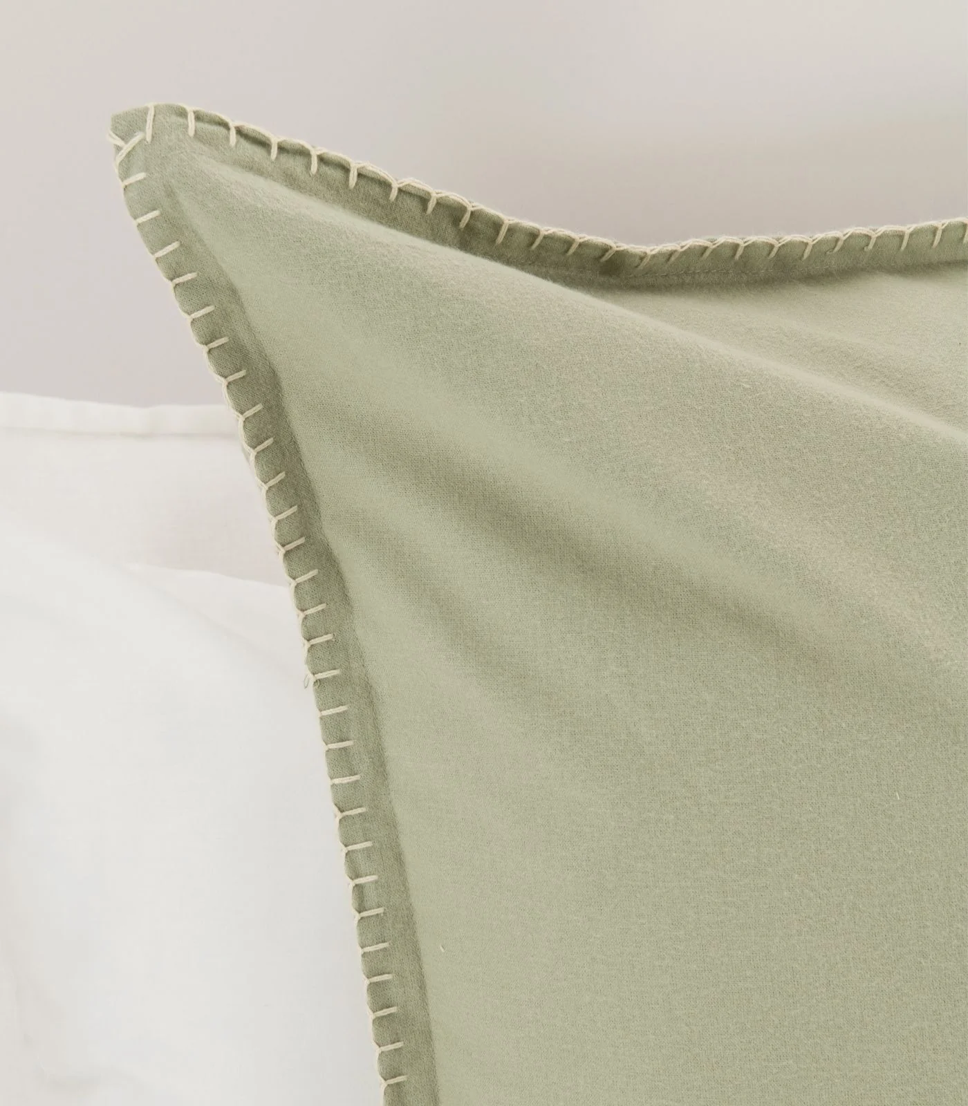 Organic Cotton European - Flannelette Pillow Cases - Whipstitch (pair) - Image 8