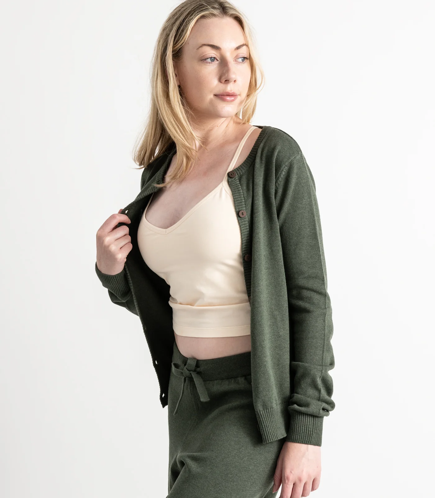 Organic Cotton Fine Knit Cardigan - Image 11