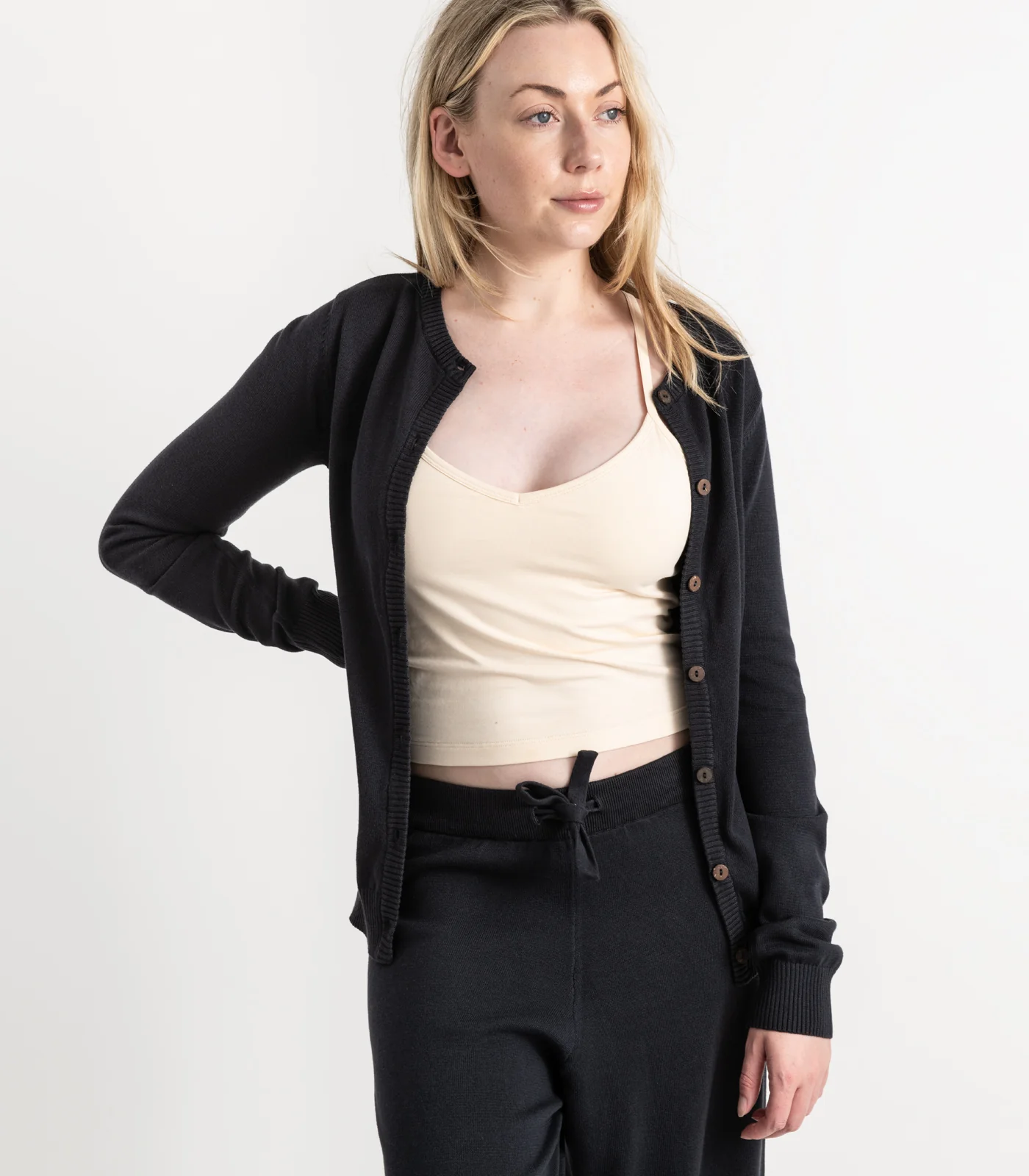 Organic Cotton Fine Knit Cardigan - Image 17