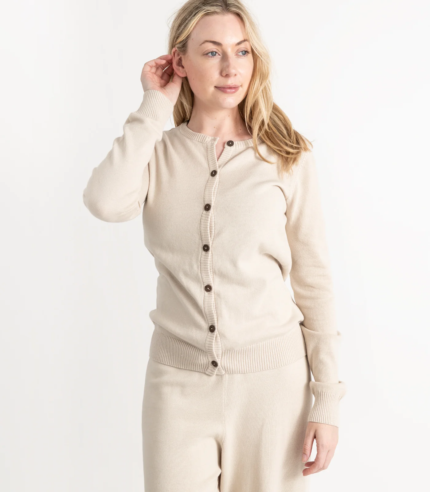 Organic Cotton Fine Knit Cardigan - Image 19
