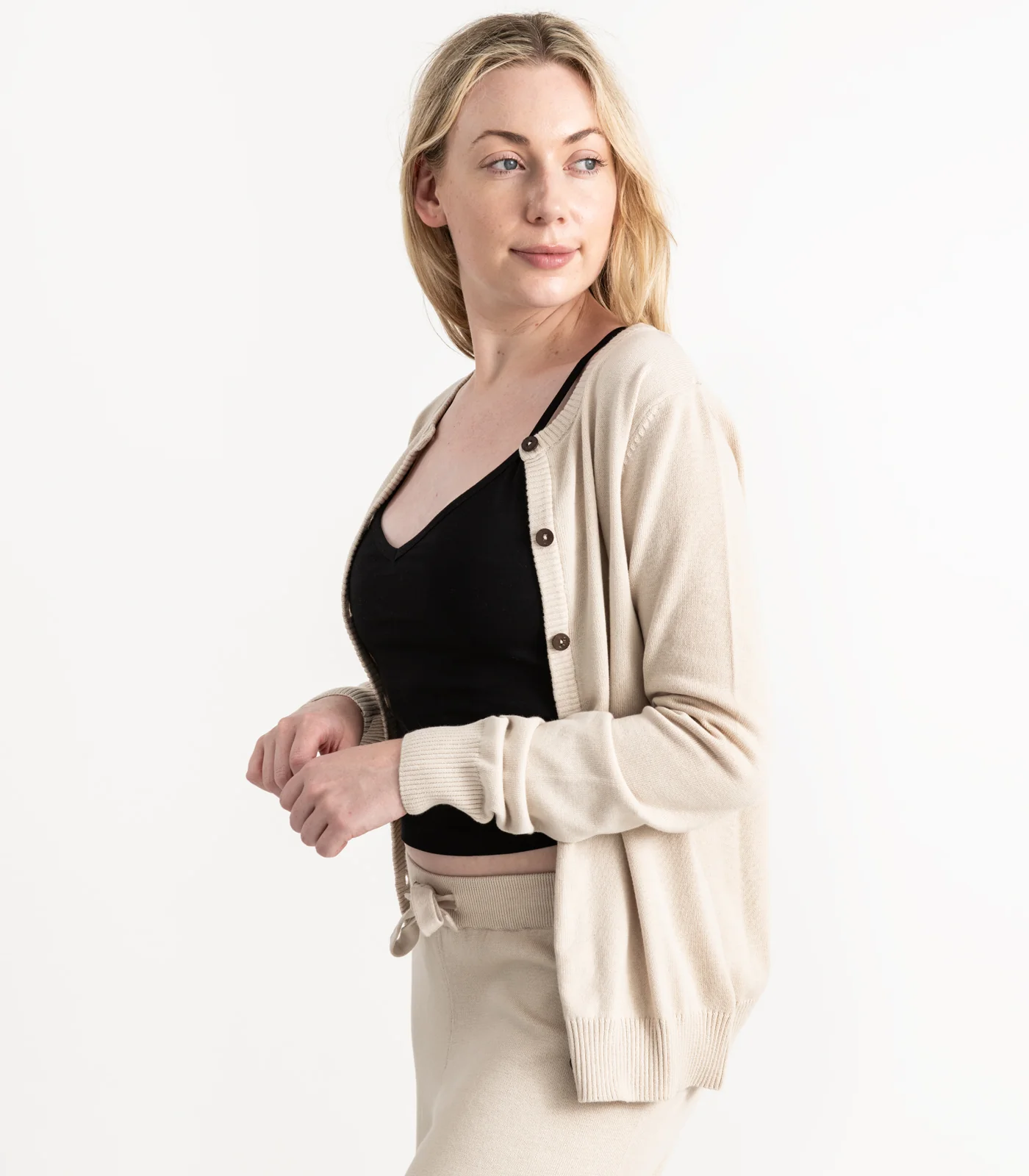 Organic Cotton Fine Knit Cardigan - Image 22
