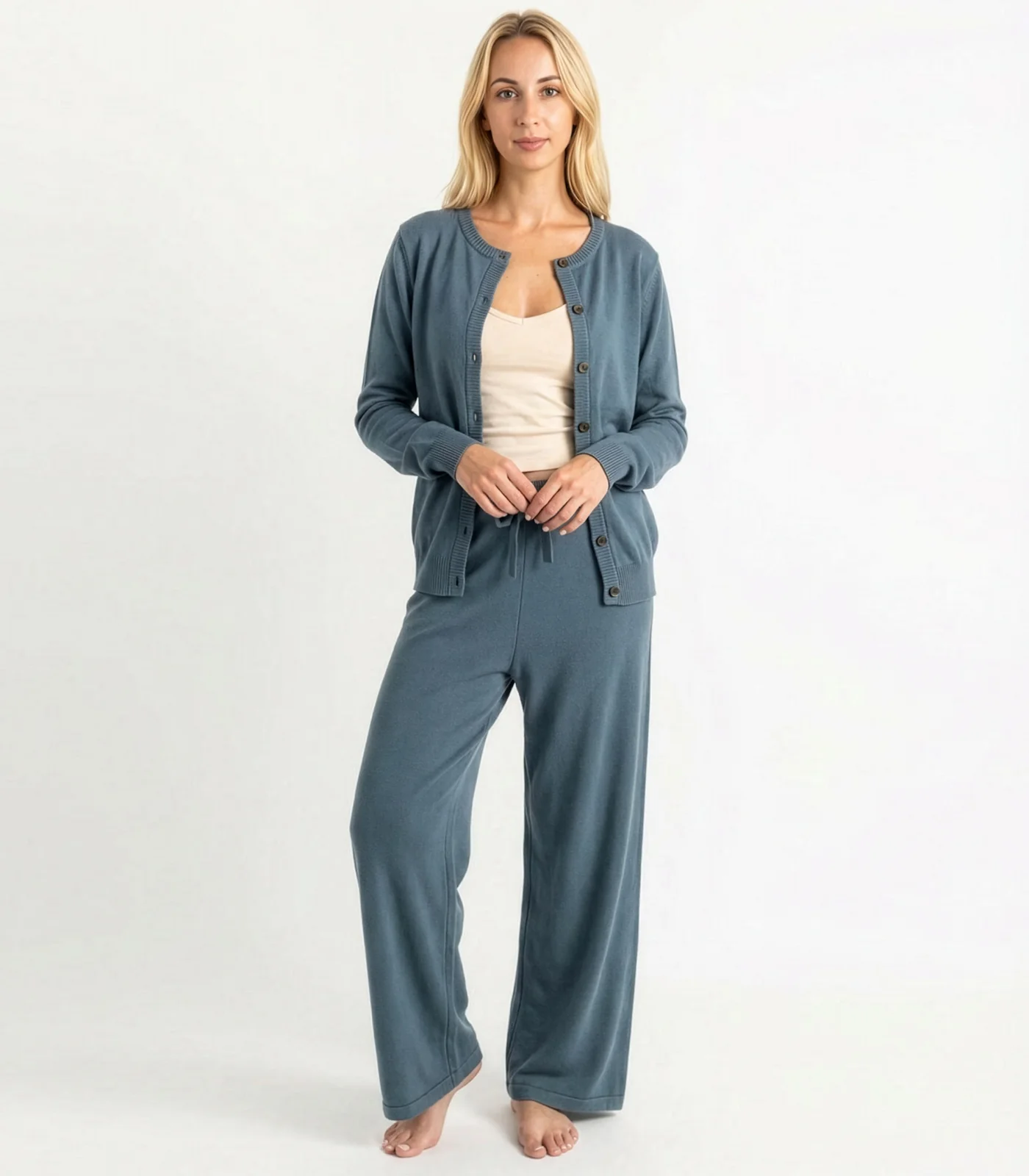 Organic Cotton Fine Knit Cardigan - Image 29