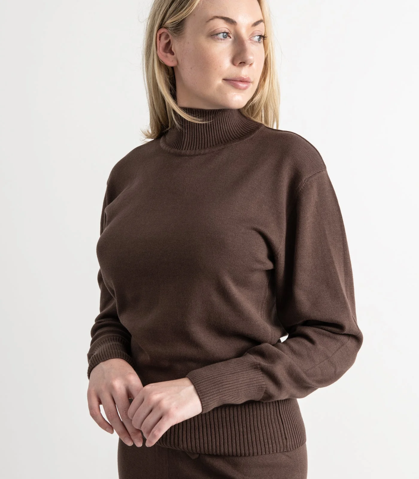 Organic Cotton Fine Knit High Neck Jumper - Image 10