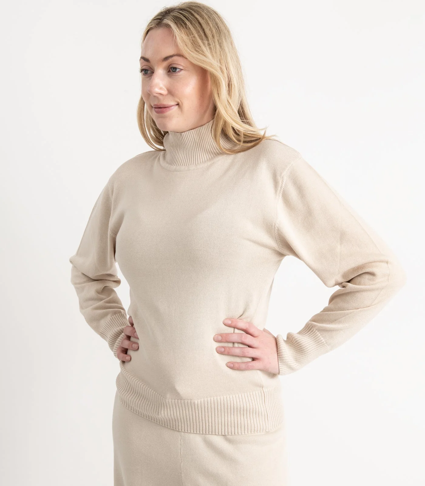 Organic Cotton Fine Knit High Neck Jumper - Image 15