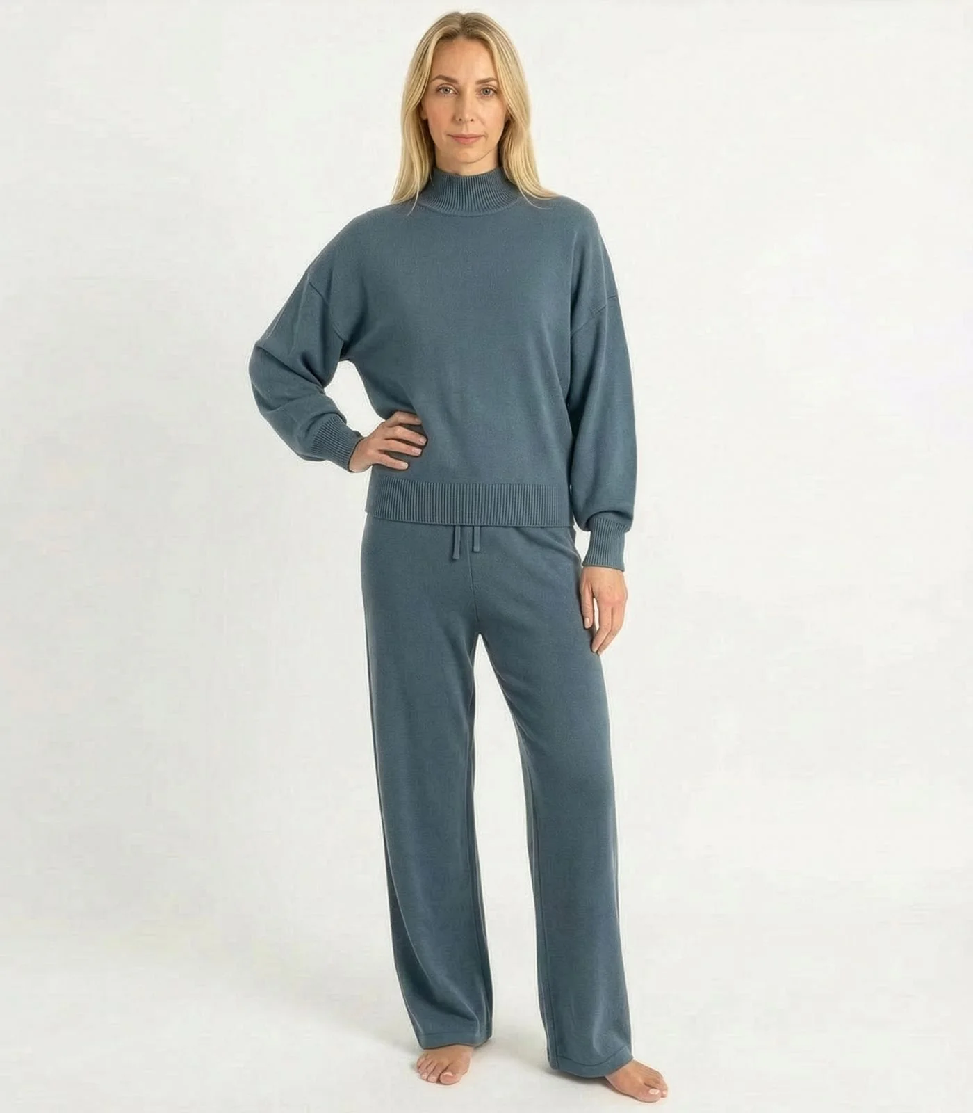 Organic Cotton Fine Knit High Neck Jumper - Image 22