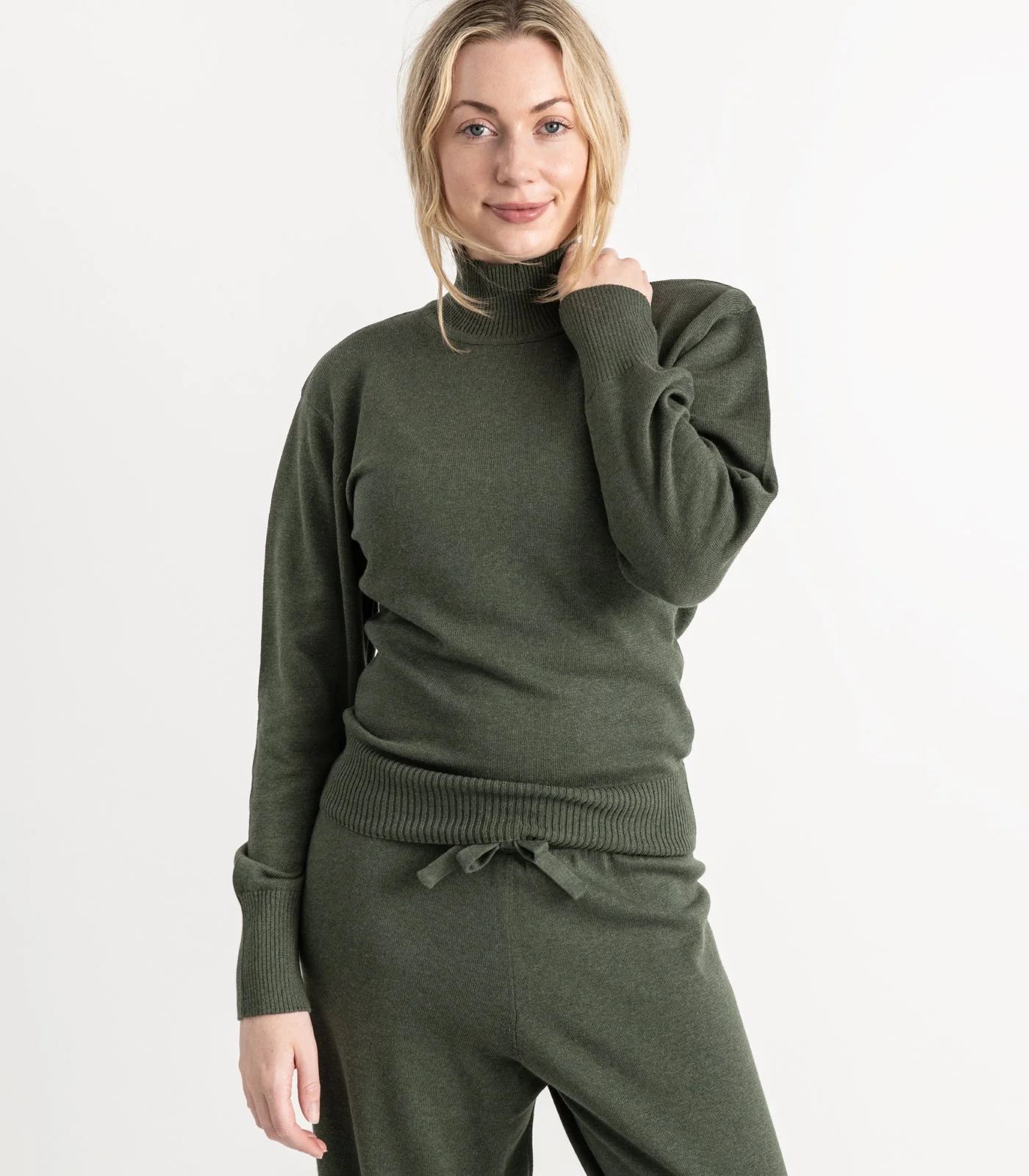 Organic Cotton Fine Knit High Neck Jumper - Image 5