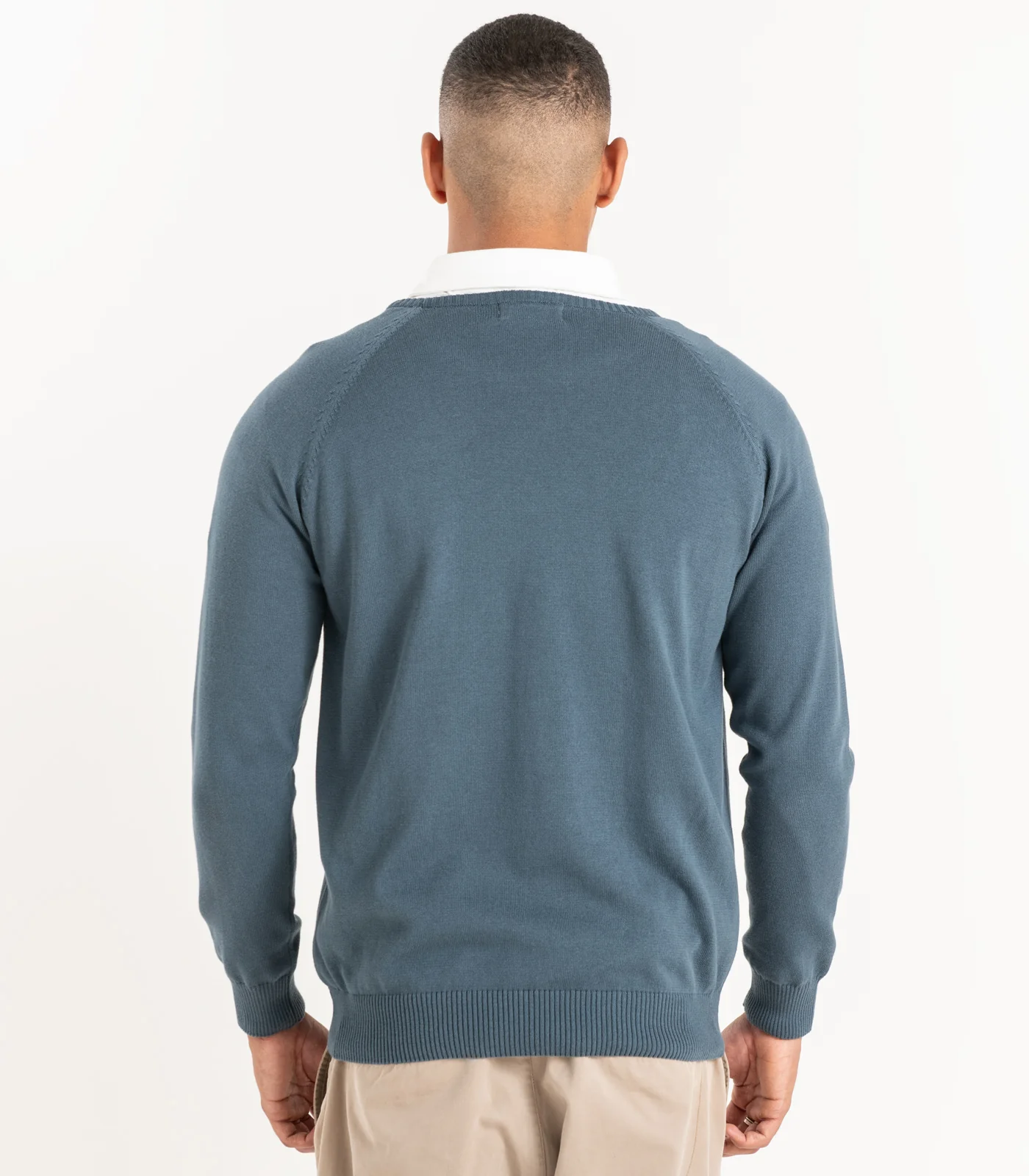 Organic Cotton Fine Knit Round Neck Sweater - Image 14