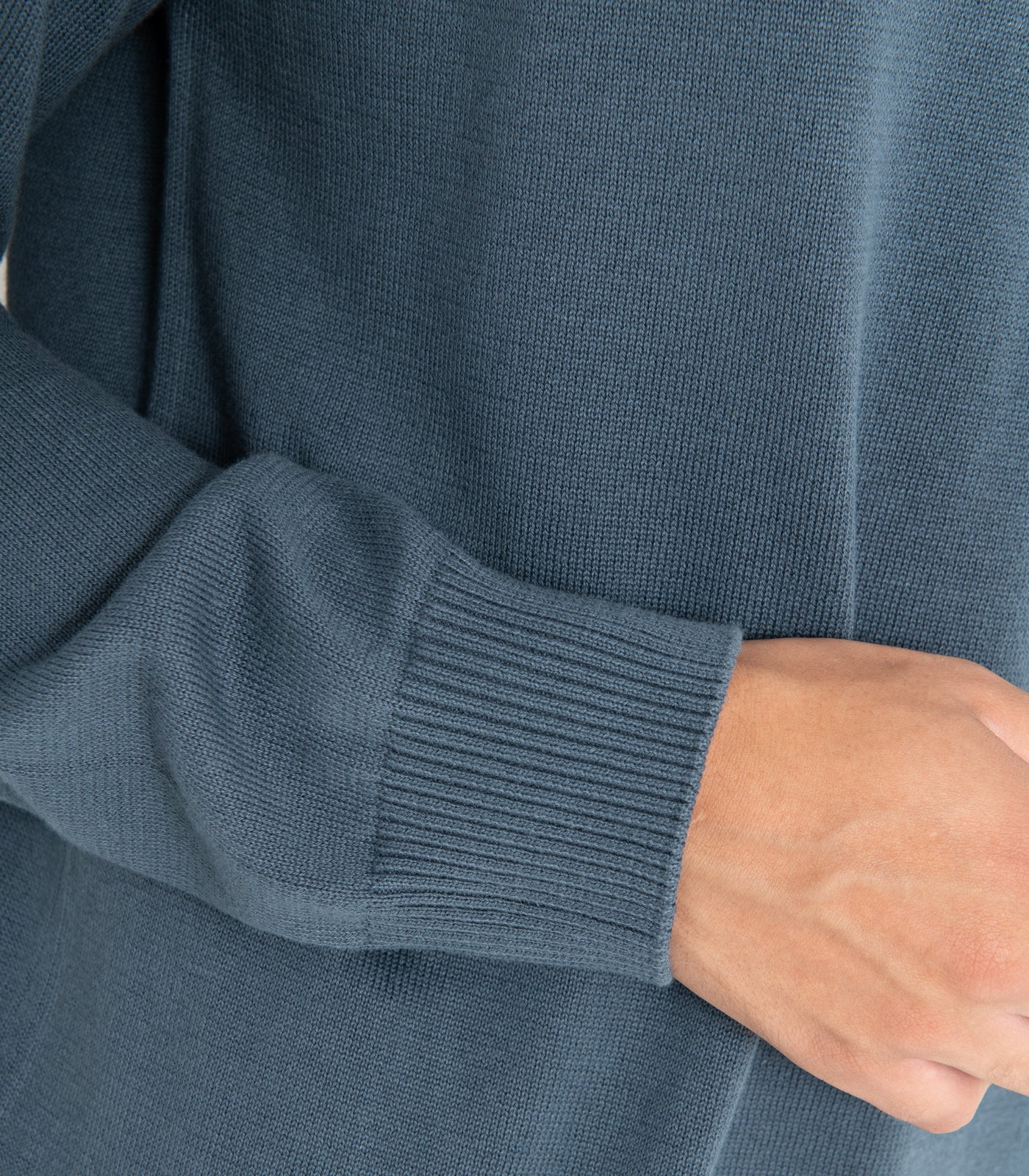 Organic Cotton Fine Knit Round Neck Sweater - Image 15