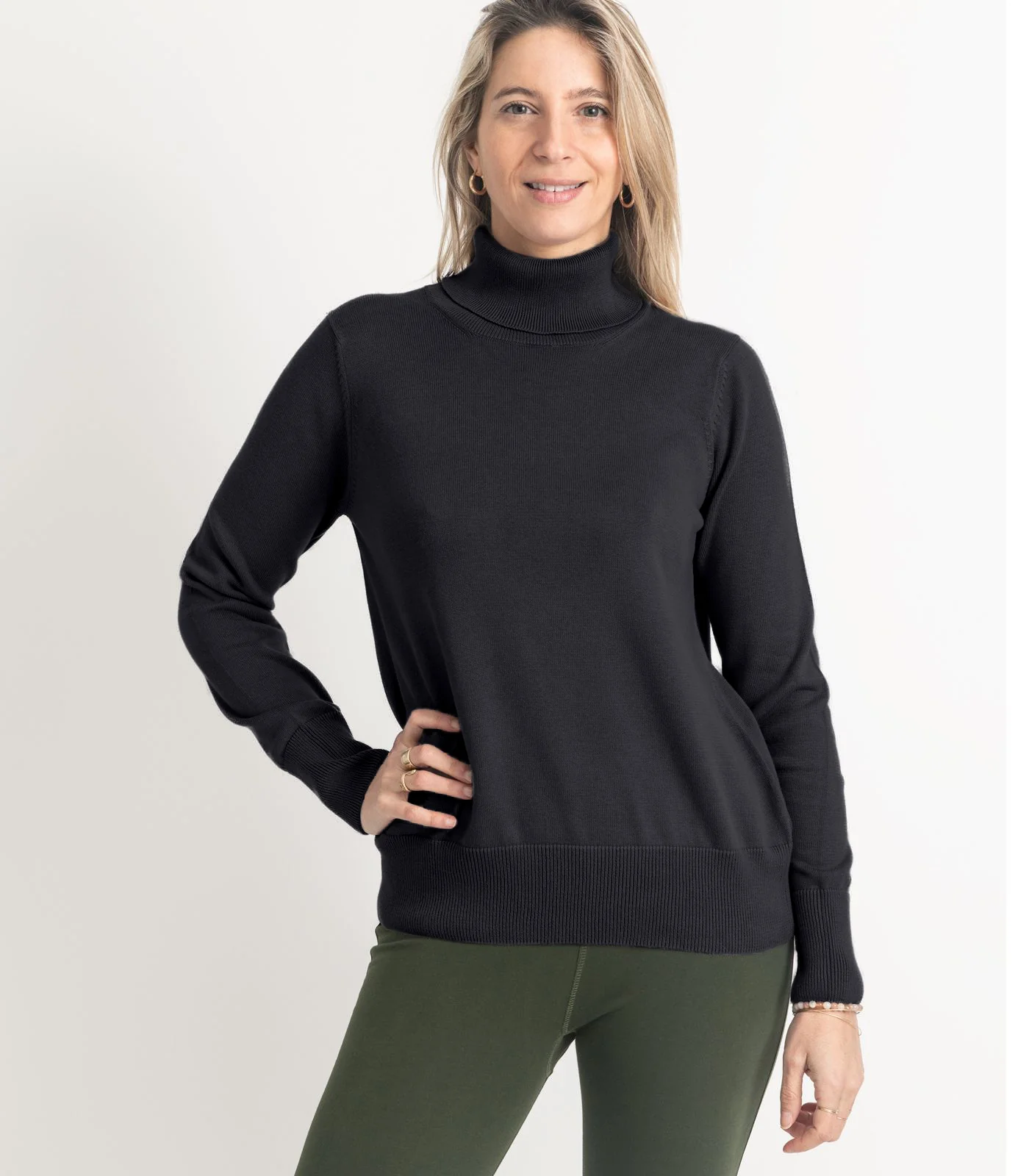 Organic Cotton Fine Knit Turtleneck Jumper - Image 15