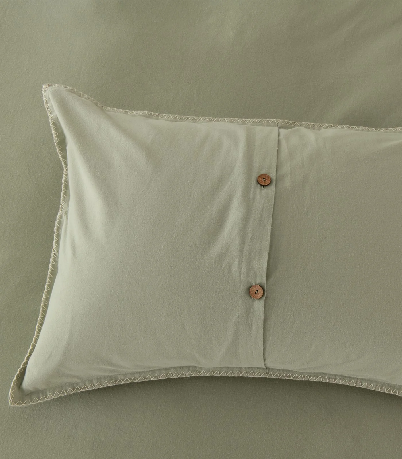 Organic Cotton Flannelette Plain Quilt Cover Set - Whipstitch - Image 12