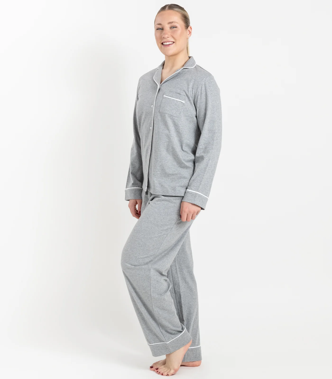 Organic Cotton Jersey Long PJ Set - Image 3