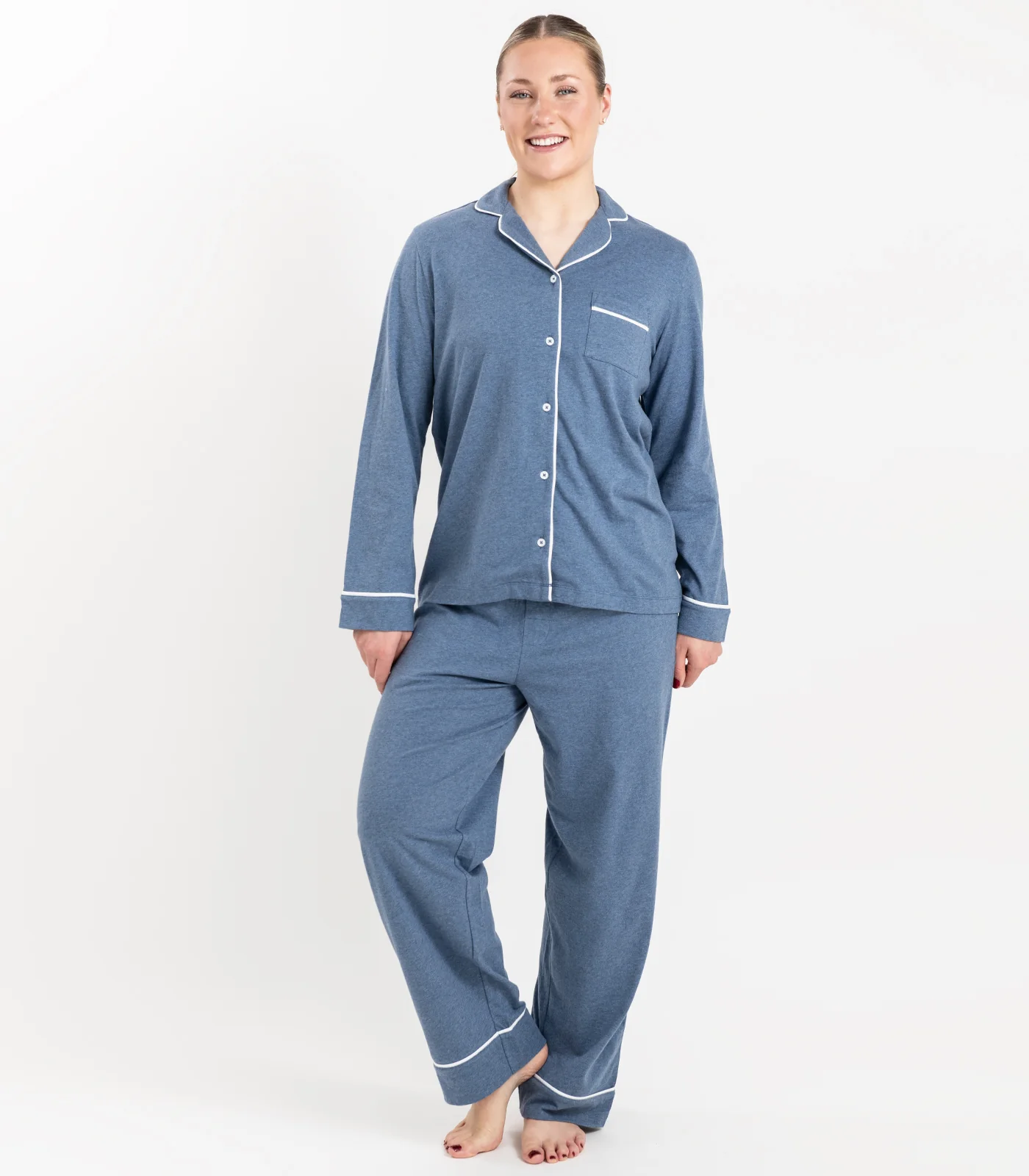 Organic Cotton Jersey Long PJ Set - Image 7