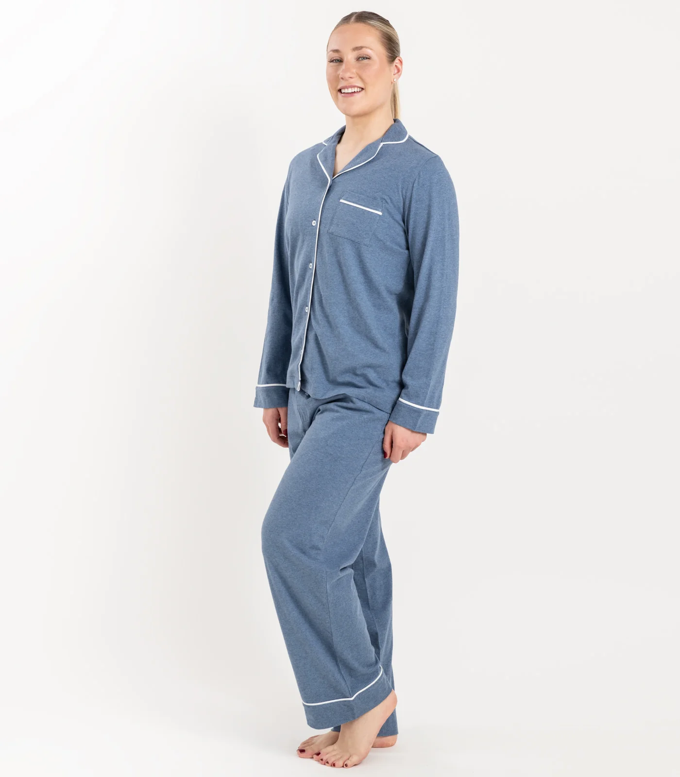 Organic Cotton Jersey Long PJ Set - Image 9