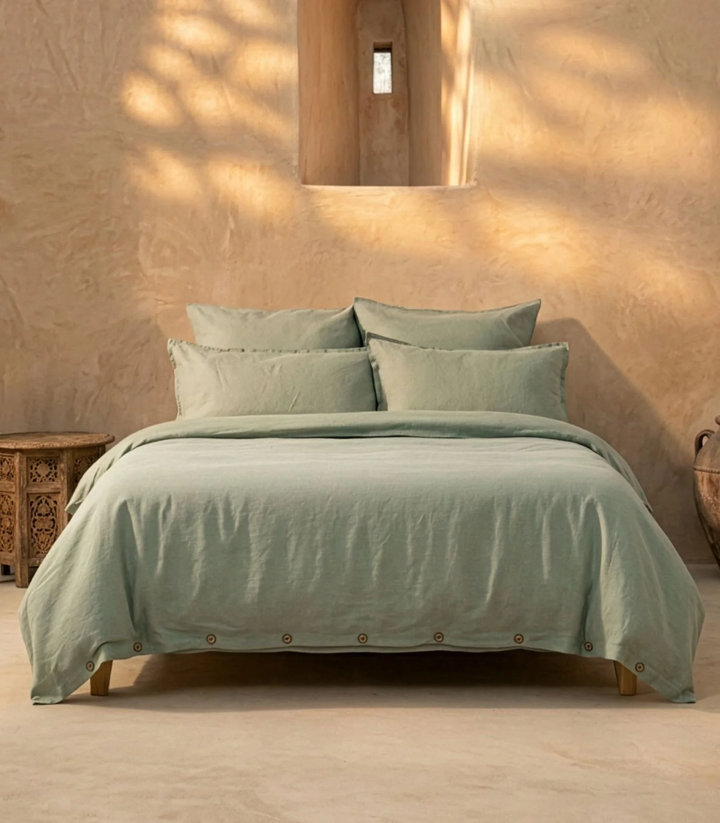 Organic Linen Plain Quilt Cover Set - Image 33