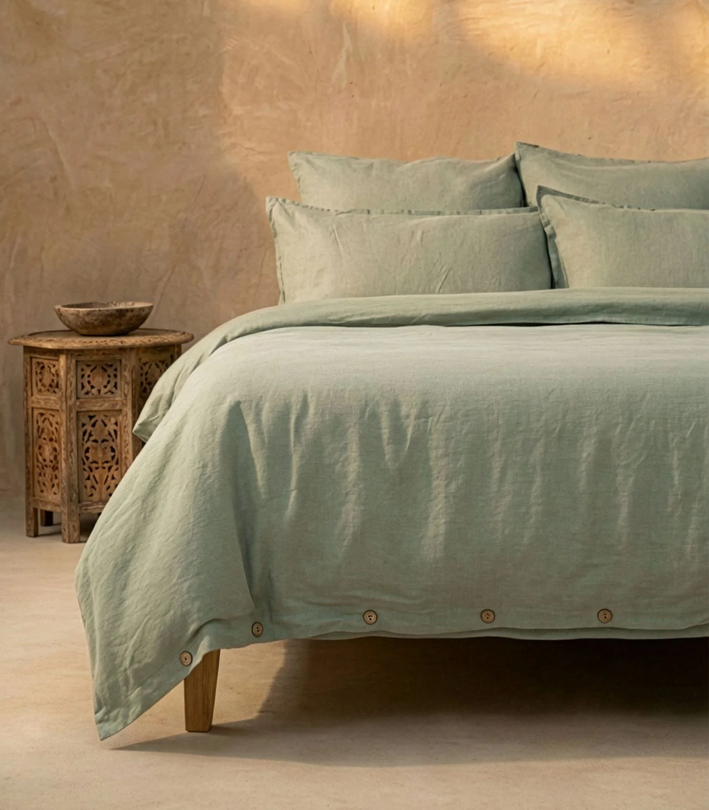Organic Linen Plain Quilt Cover Set - Image 34
