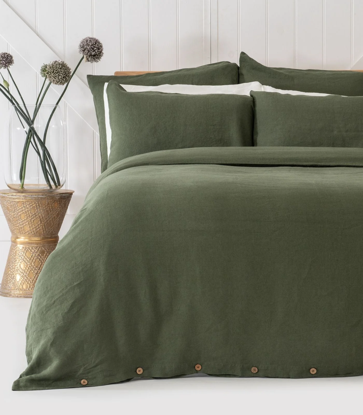 Organic Linen Plain Quilt Cover Set - Image 40