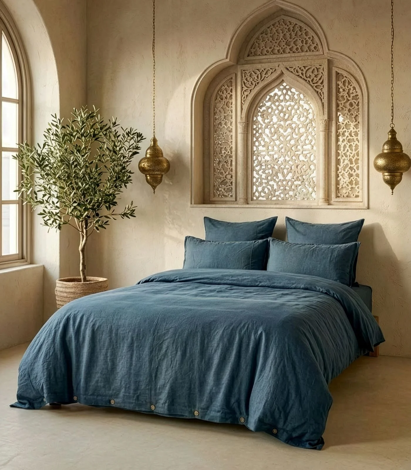 Organic Linen Plain Quilt Cover Set - Image 49