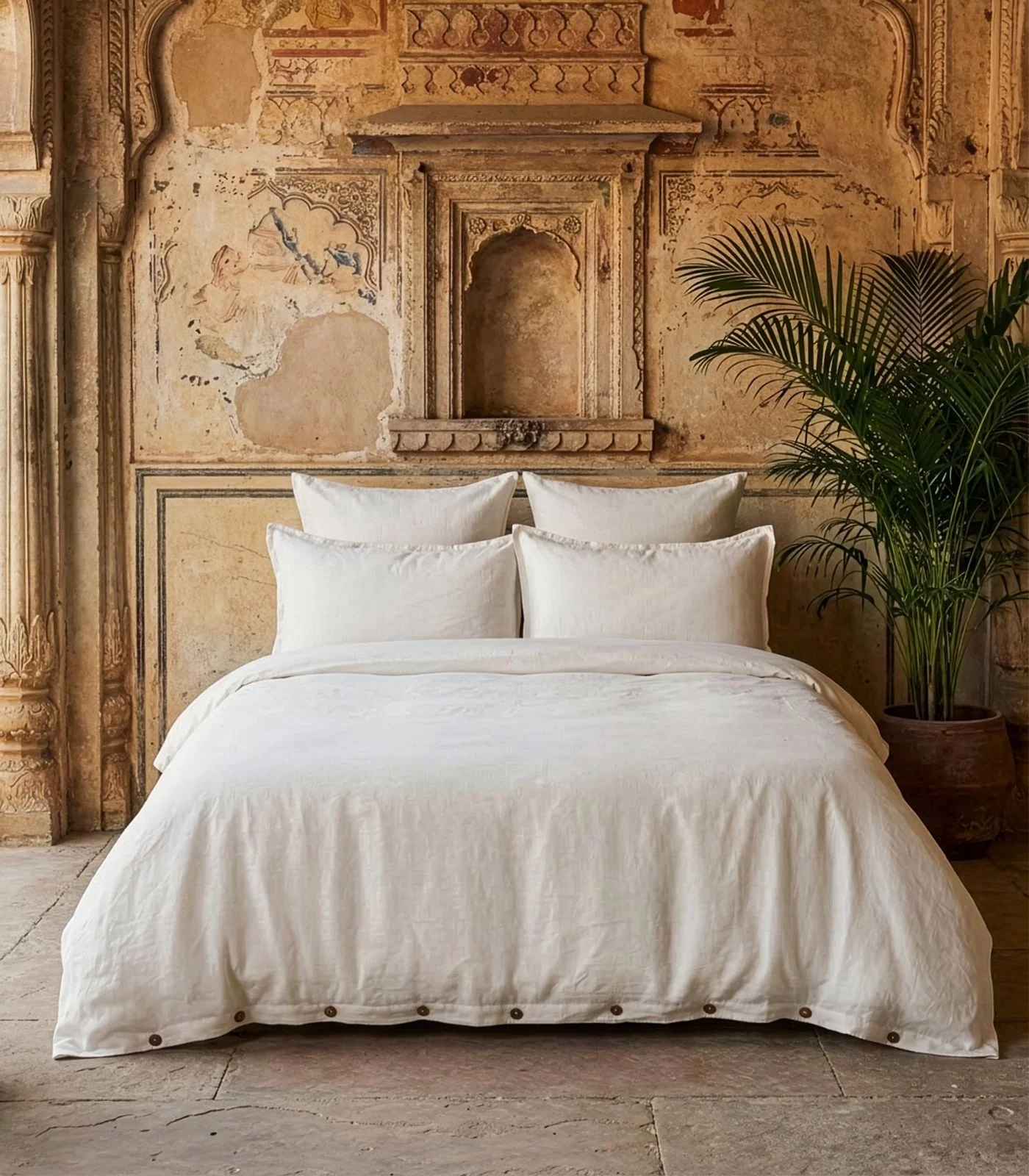 Organic Linen Plain Quilt Cover Set - Image 6