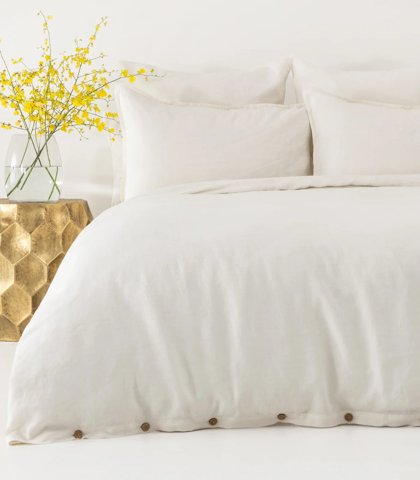 Organic Linen Plain Quilt Cover Set - Image 7
