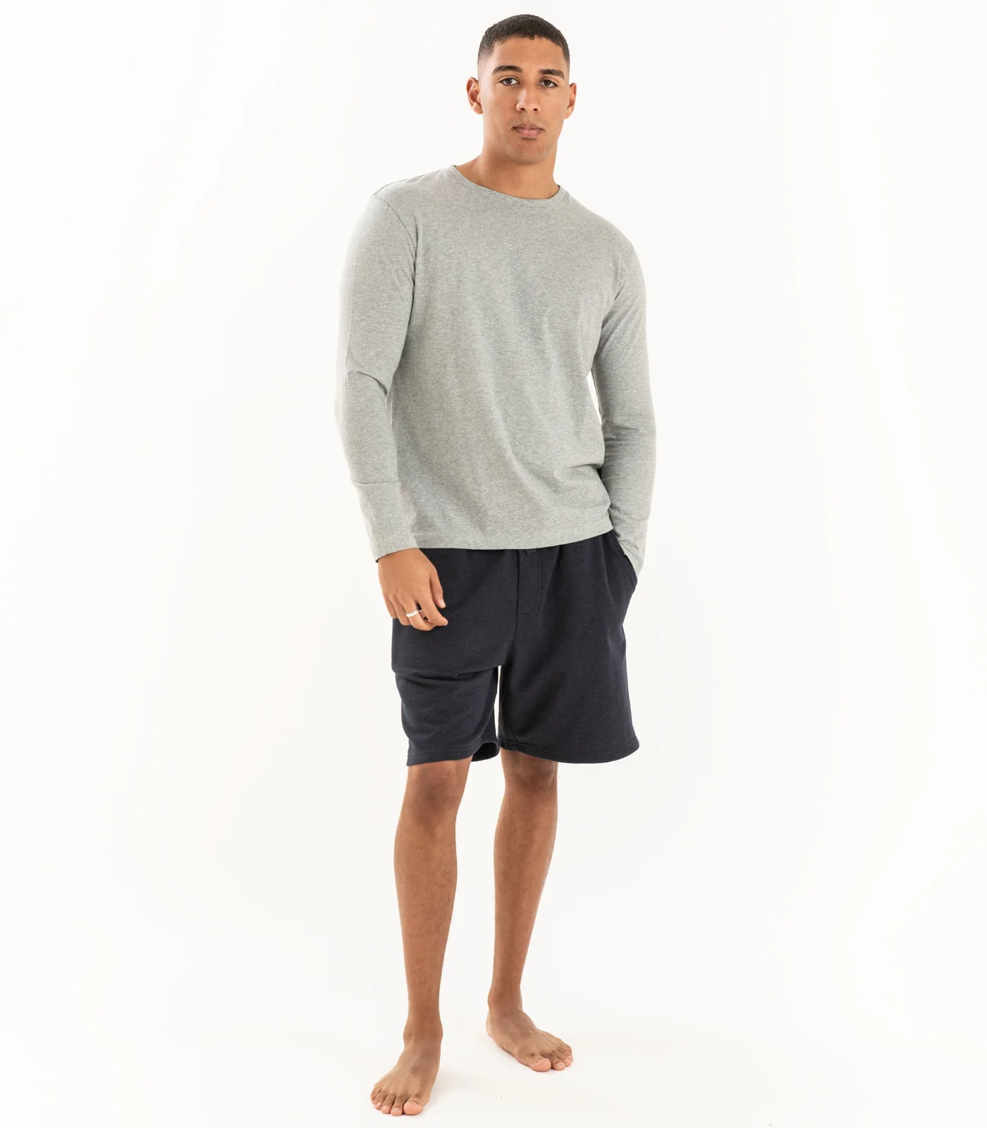 Men's Organic Cotton Basic Long Sleeve Top - Image 12