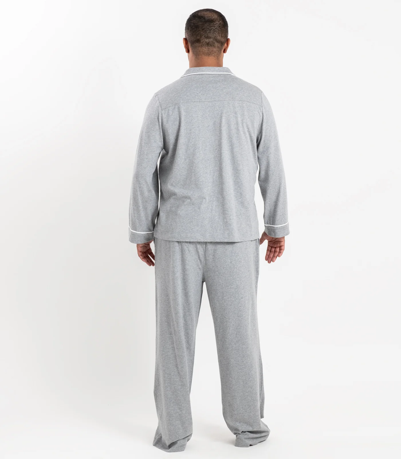 Men's Organic Cotton Jersey Long PJ Set - Image 9