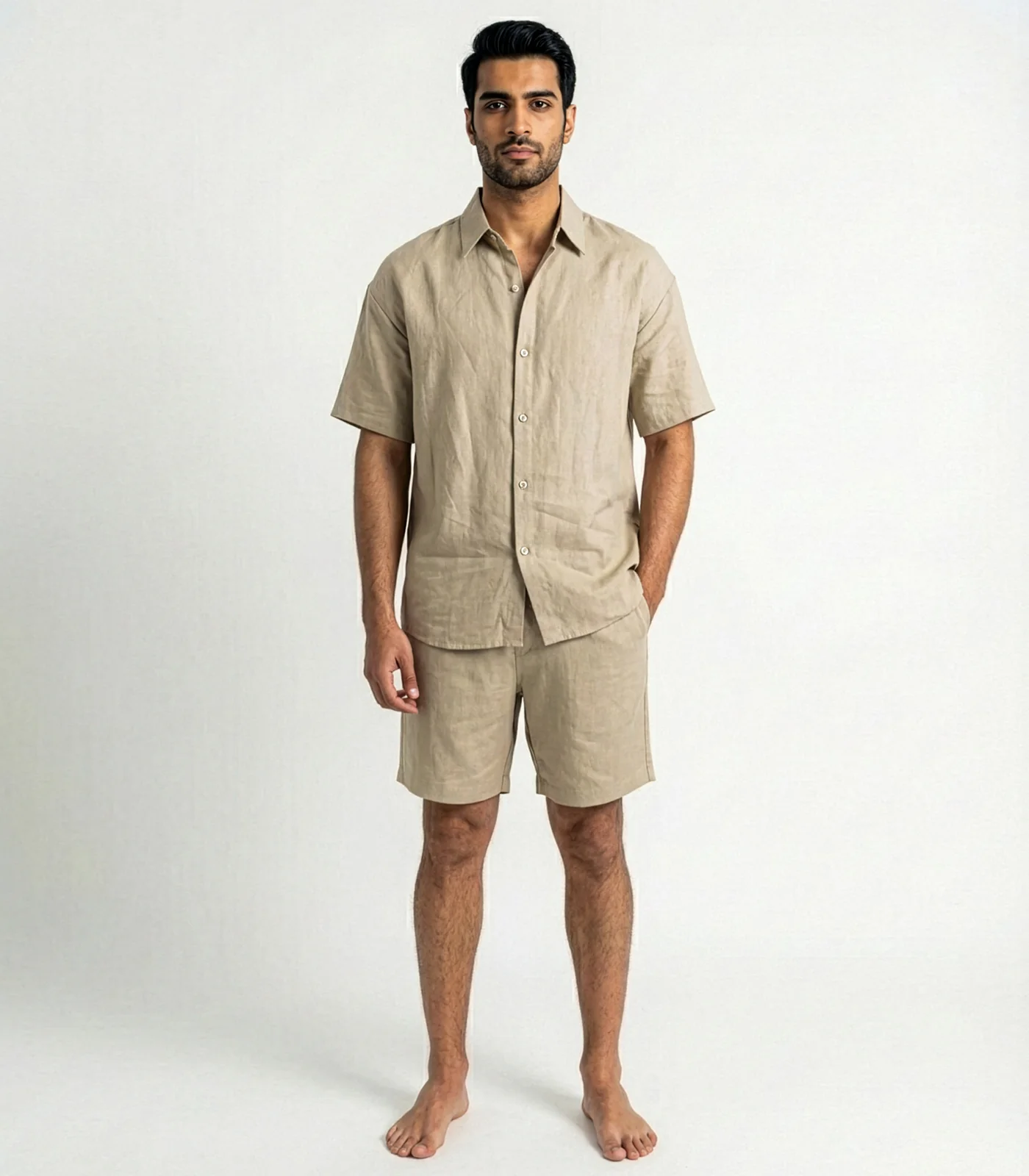 Men's Organic Linen Lounge Shirt - Image 20