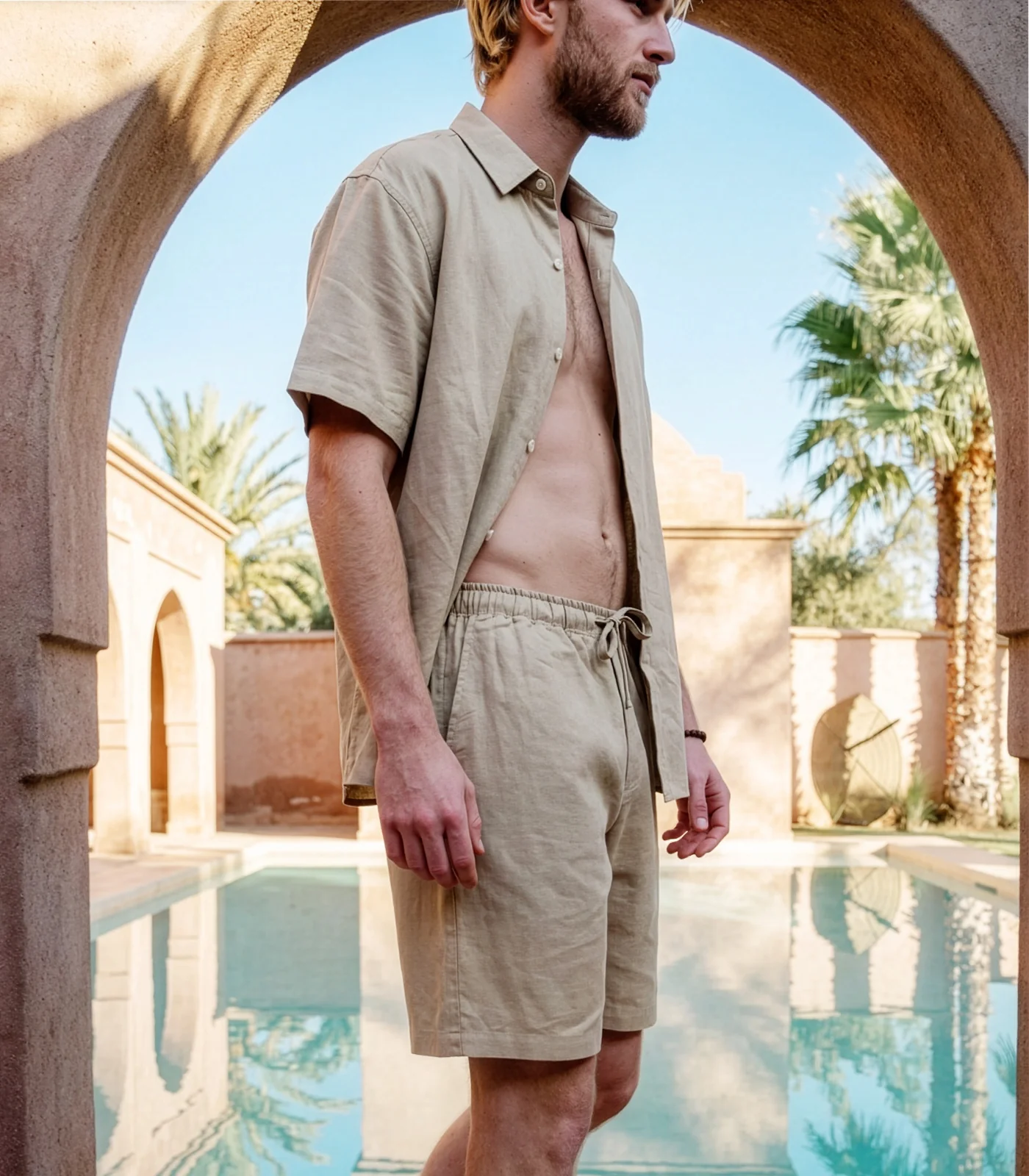 Men's Organic Linen Lounge Shirt - Image 22