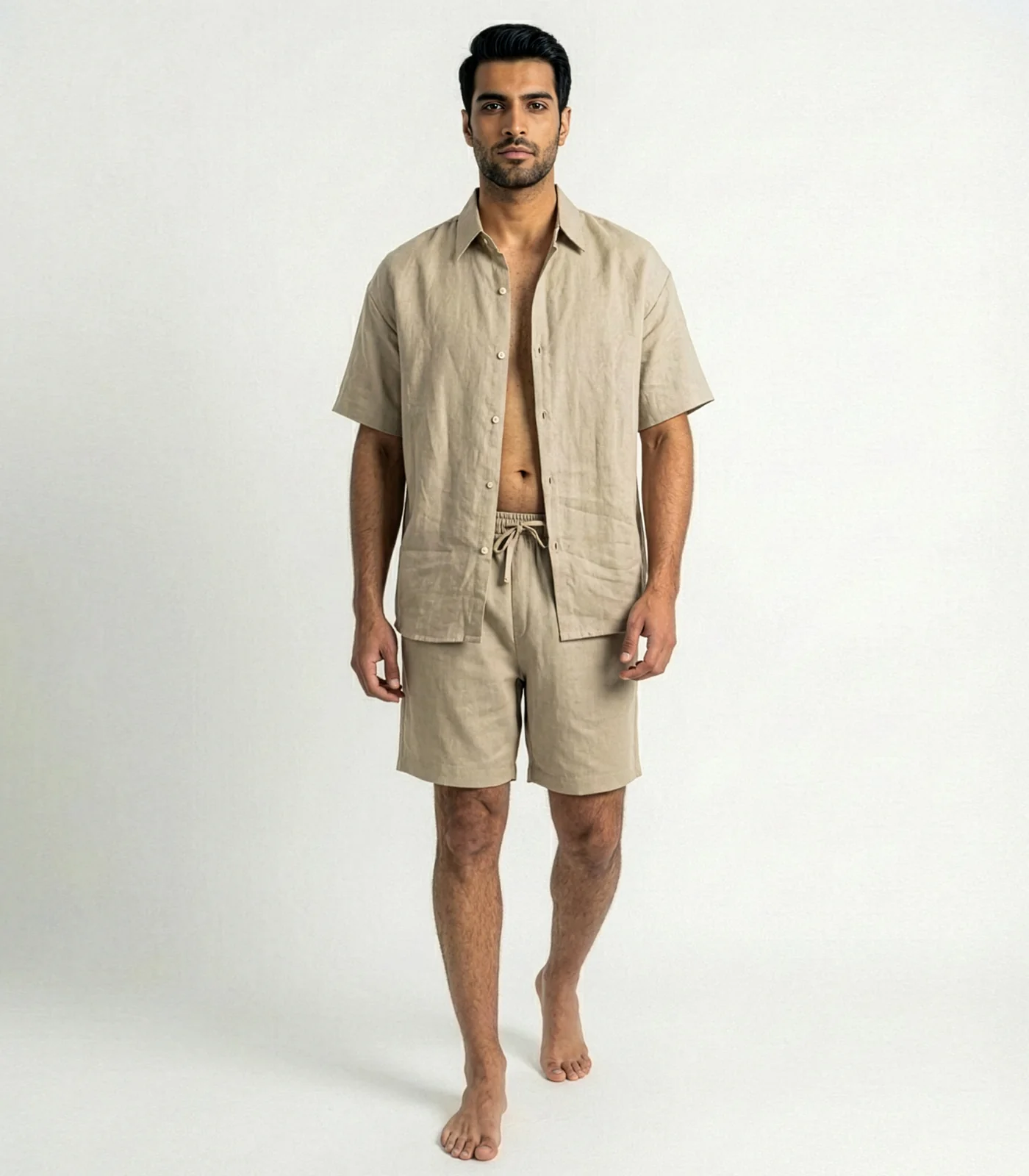 Men's Organic Linen Lounge Shirt - Image 23