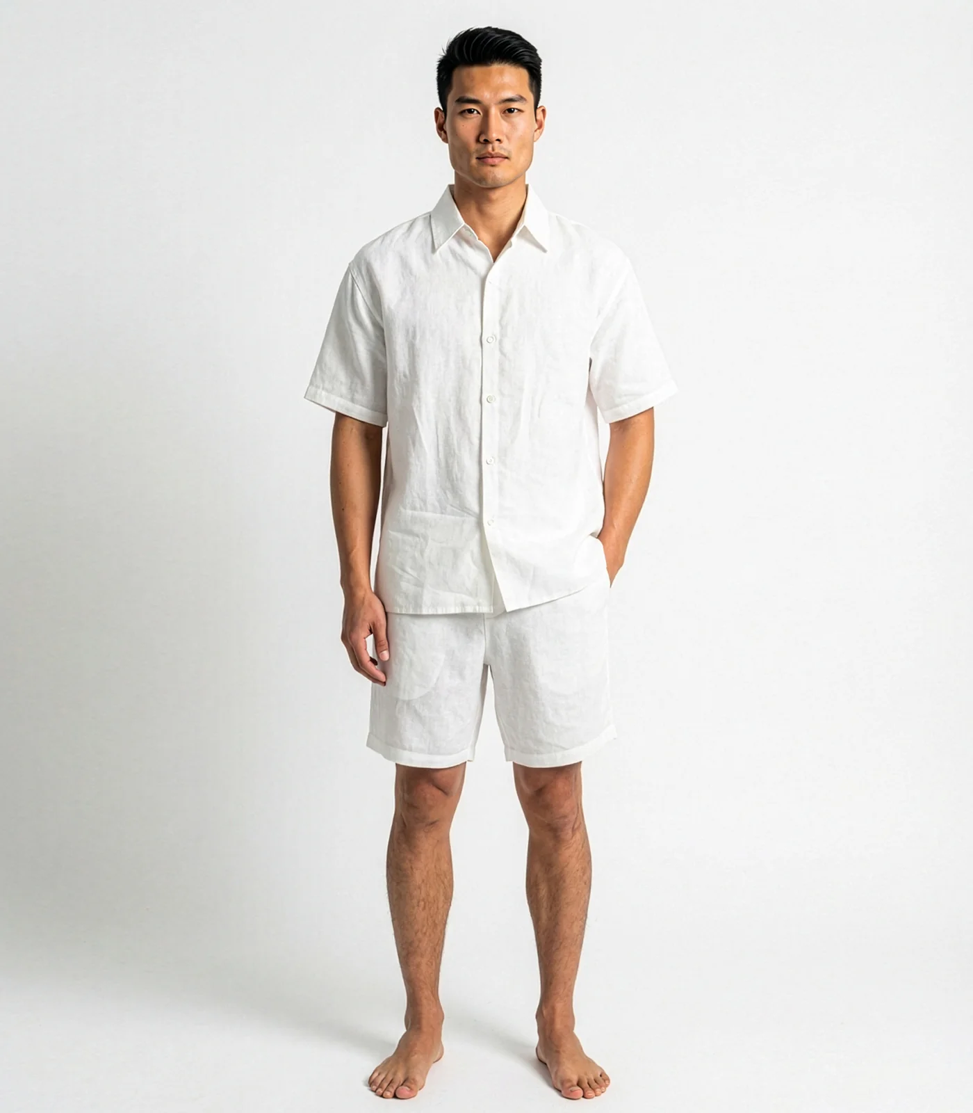 Men's Organic Linen Lounge Shirt - Image 30