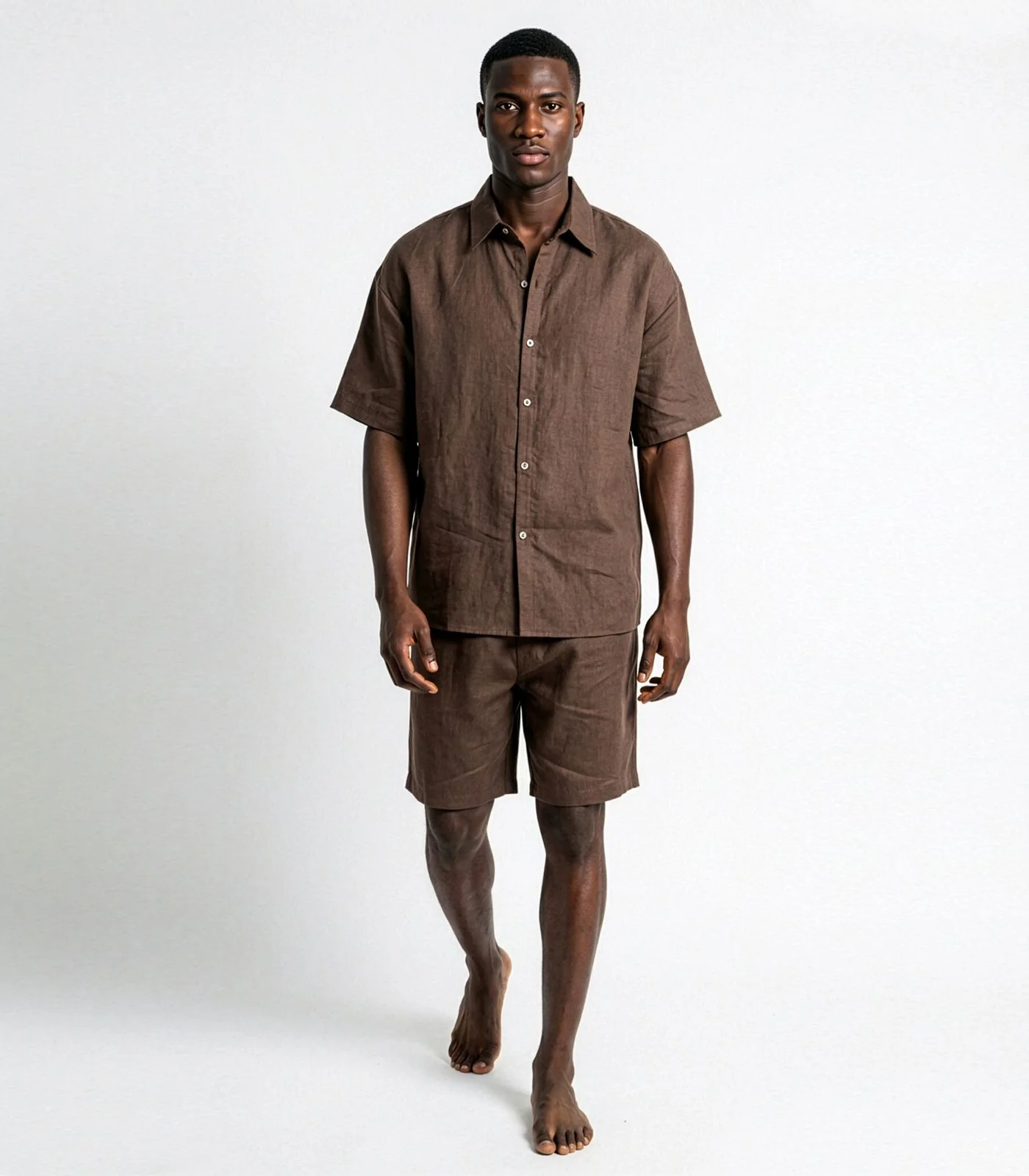 Men's Organic Linen Lounge Shirt - Image 7