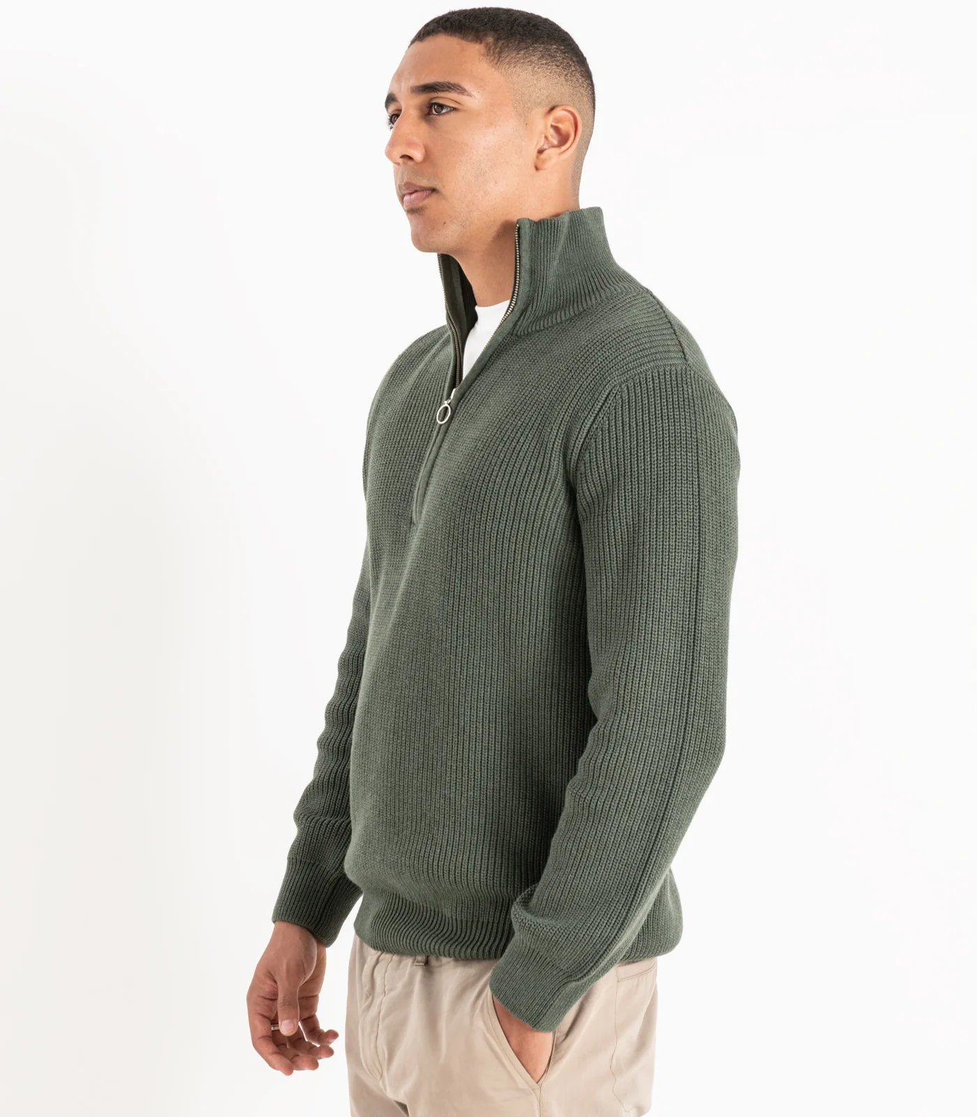 Organic Cotton Zip Knit Sweater - Image 16