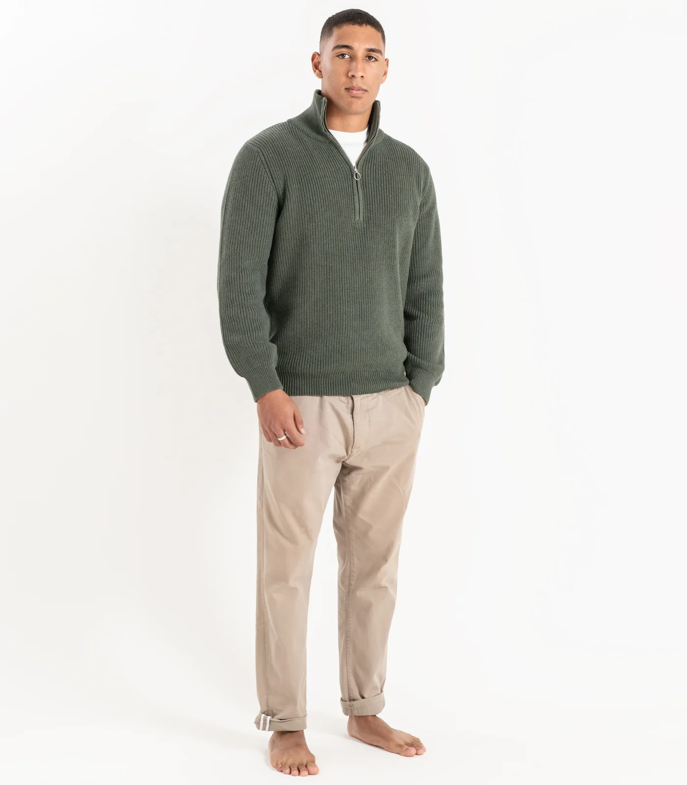 Organic Cotton Zip Knit Sweater - Image 18
