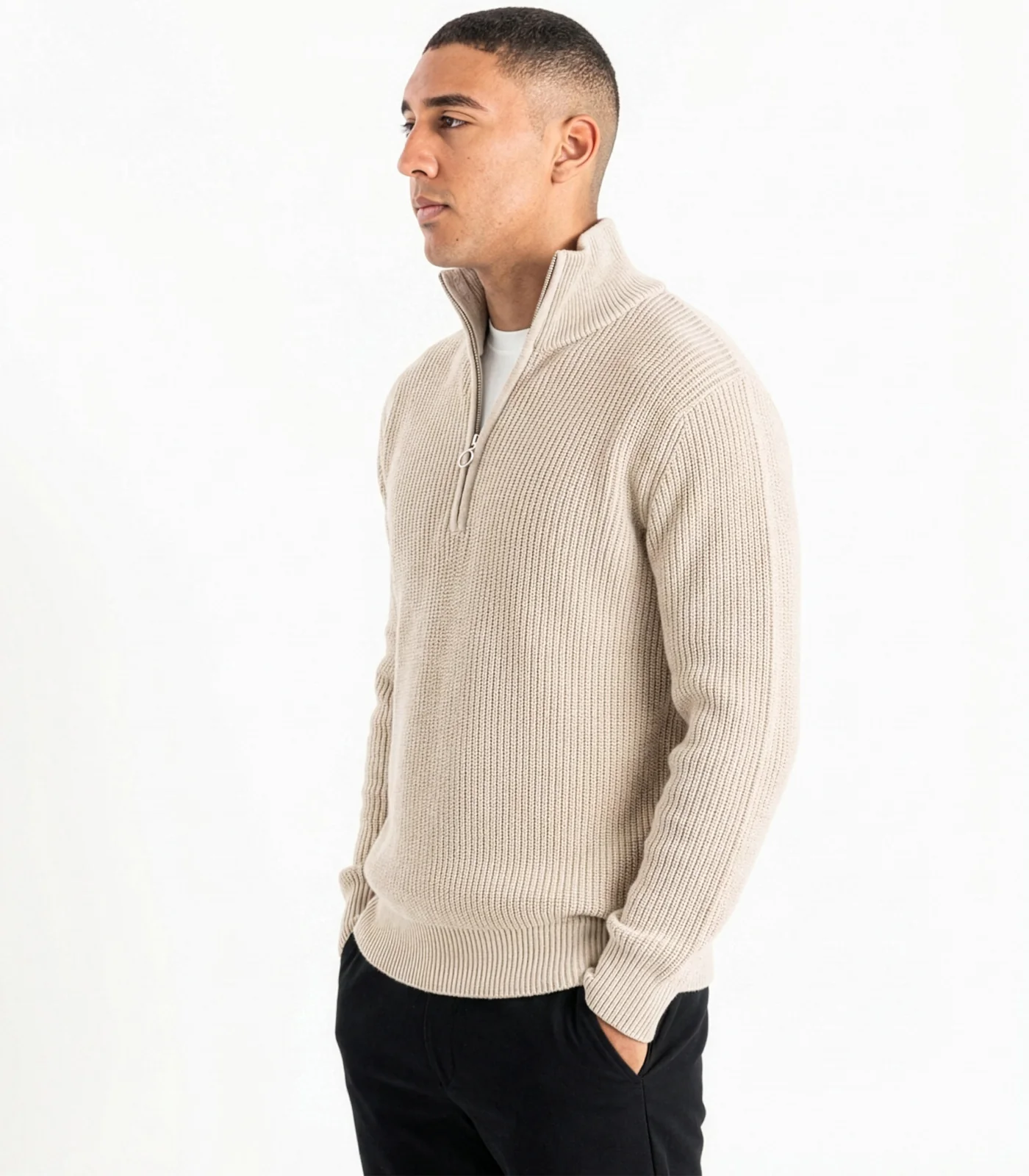Organic Cotton Zip Knit Sweater - Image 28