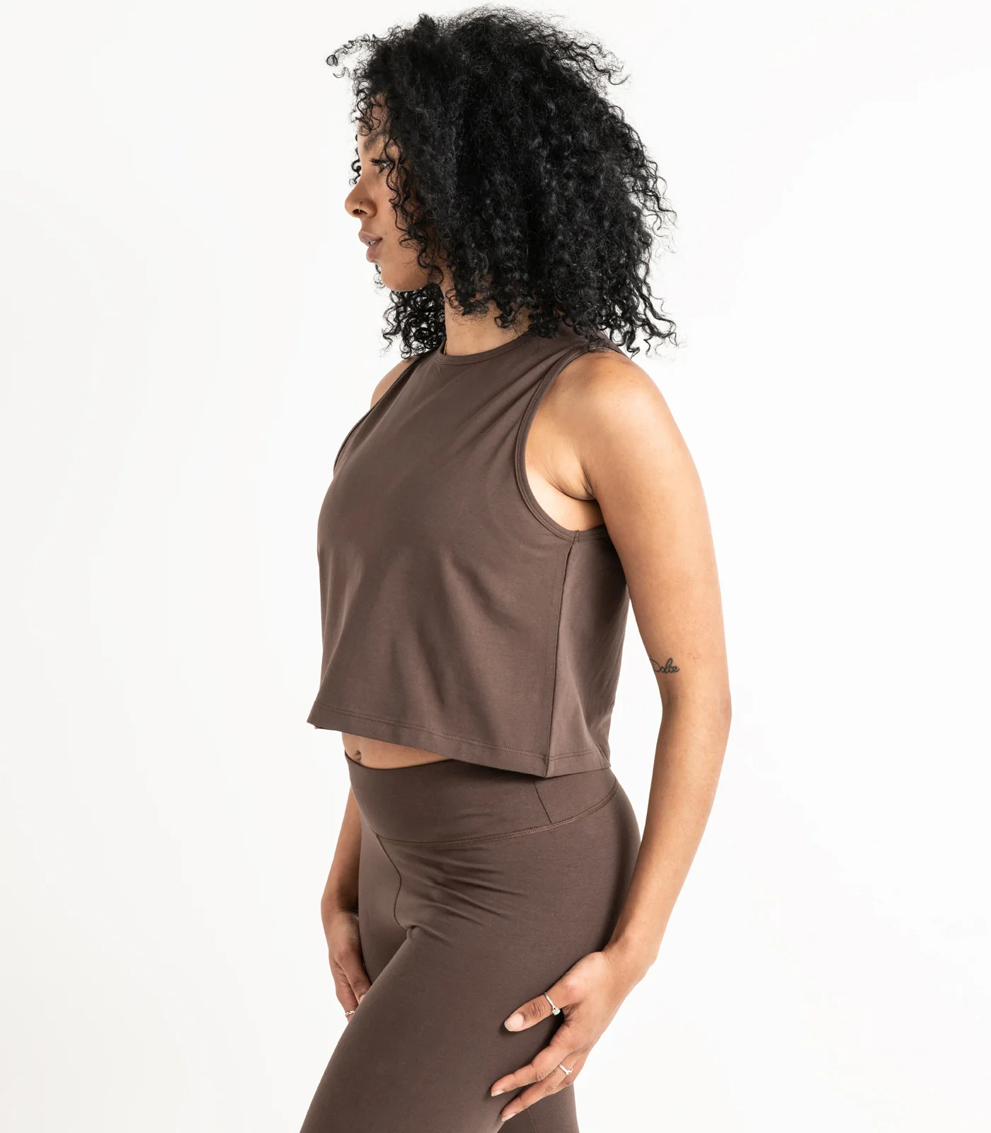 Organic Cotton Cropped Lounge Tank - Last Chance - Image 3