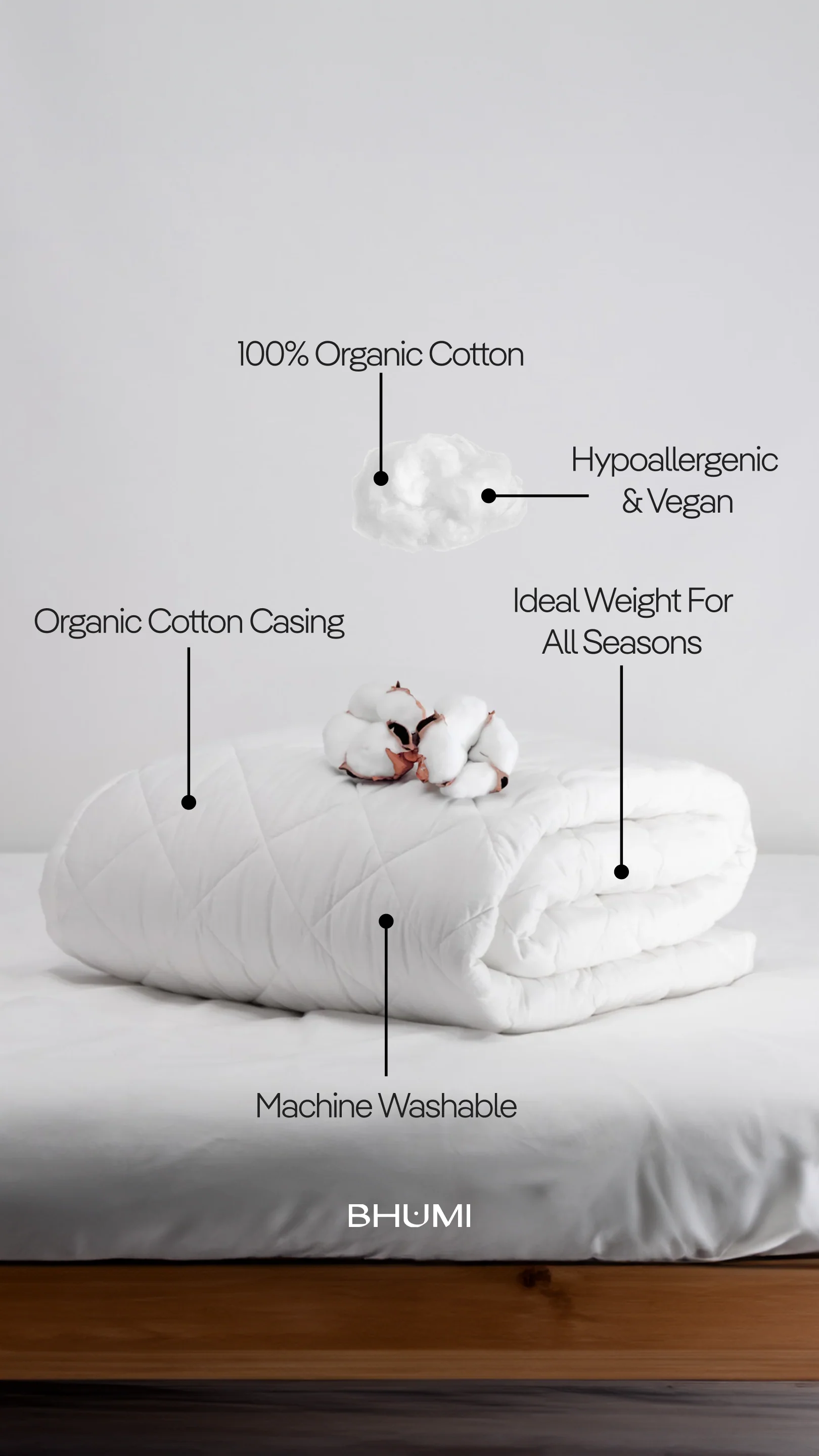 Organic Cotton Quilt Insert - All Seasons - Image 7