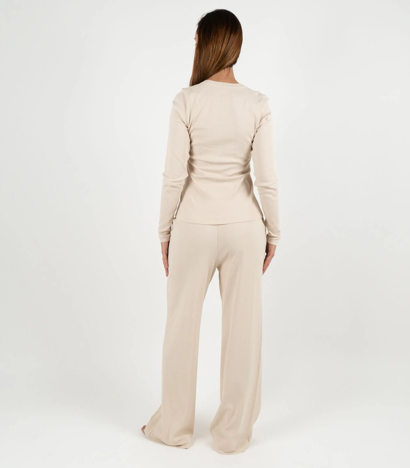 Organic Cotton Ribbed Long Sleeve Button Top - Image 21