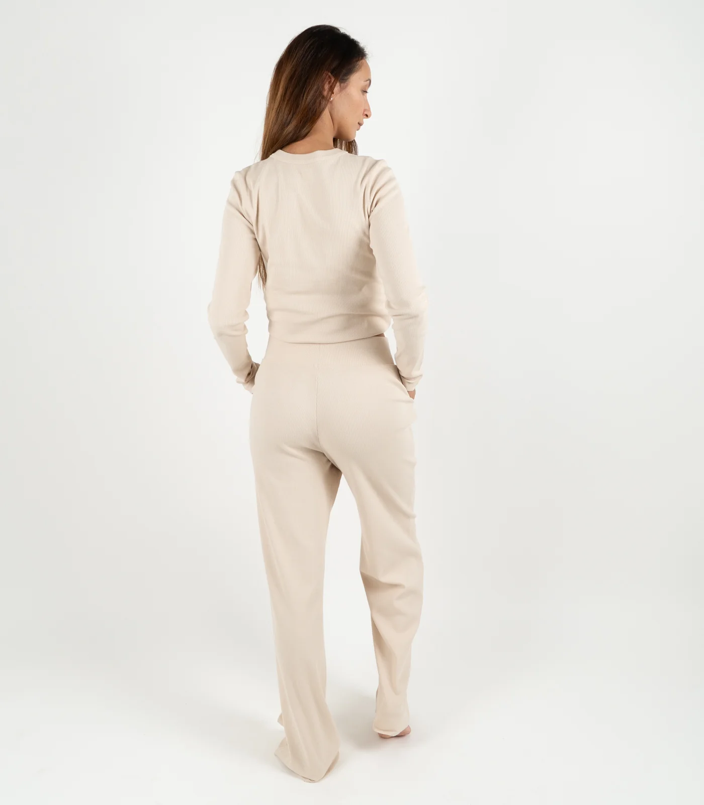 Organic Cotton Ribbed Long Sleeve Top - Image 39