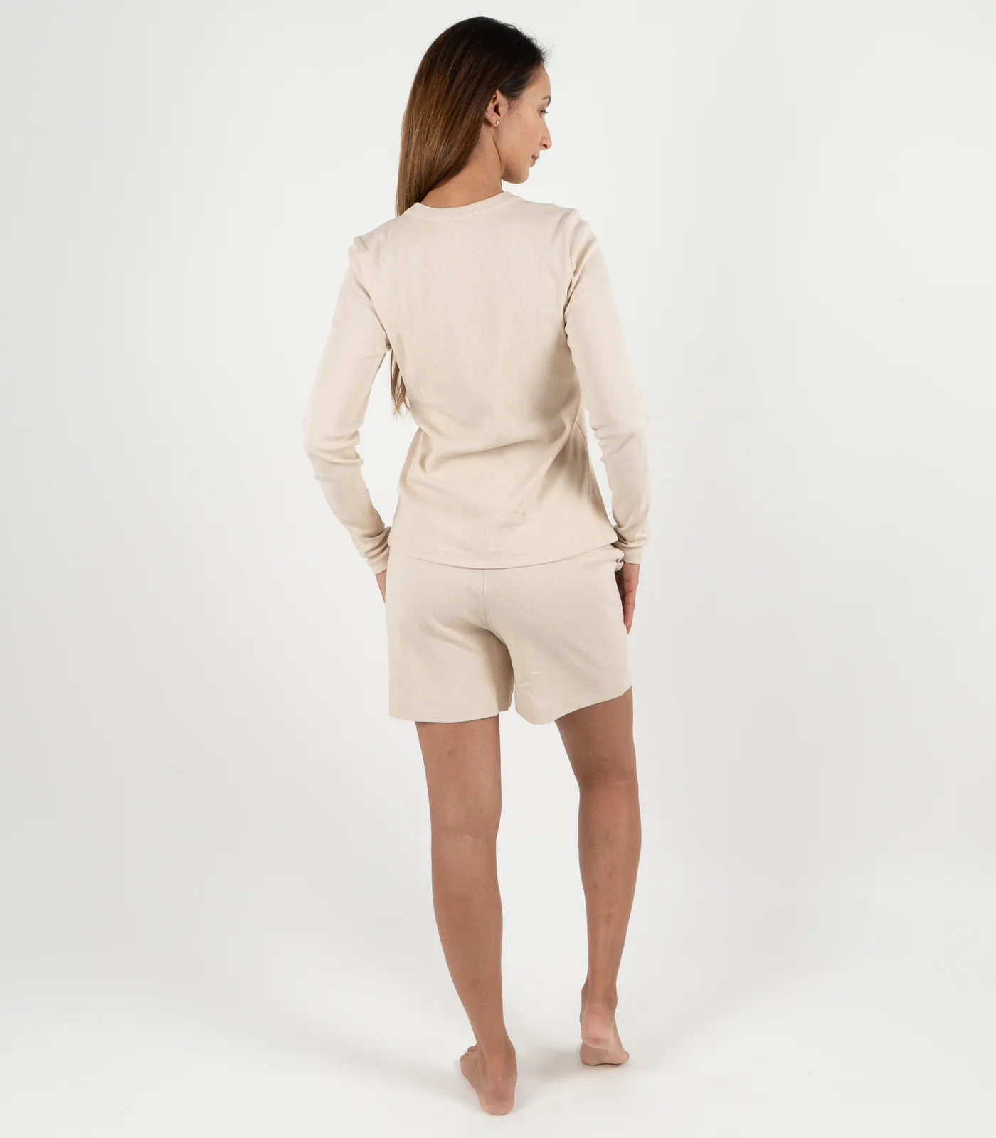 Organic Cotton Ribbed Long Sleeve Top - Image 40