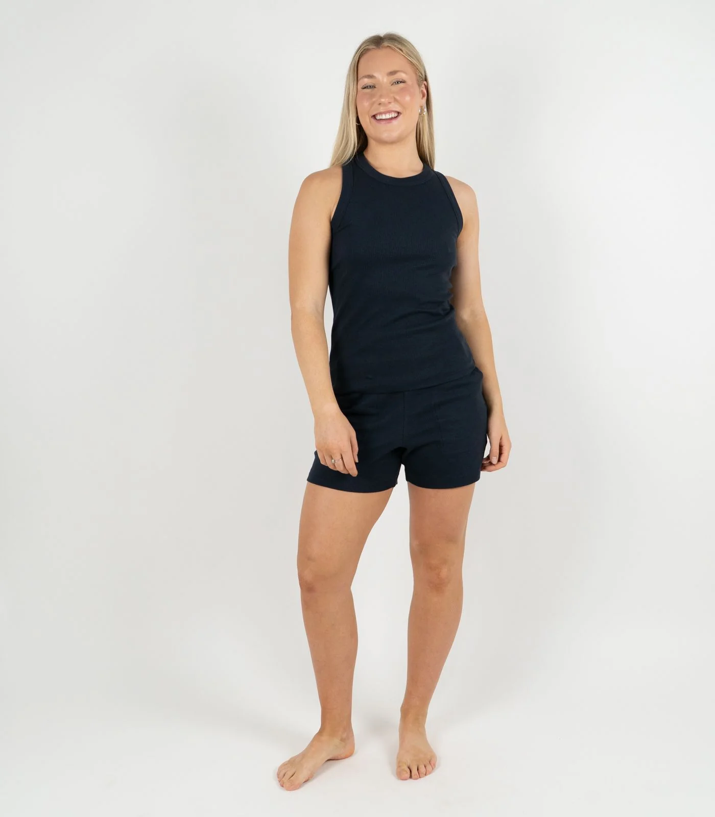 Organic Cotton Ribbed Racer Back Tank - Image 14