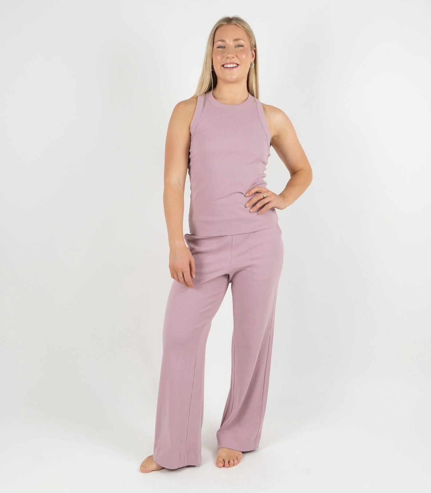 Organic Cotton Ribbed Racer Back Tank - Image 24