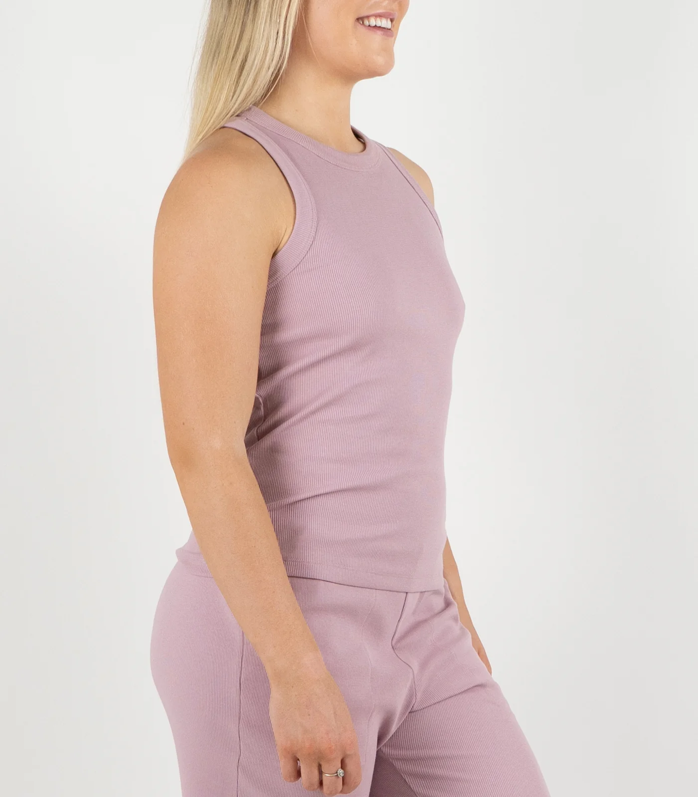 Organic Cotton Ribbed Racer Back Tank - Image 27