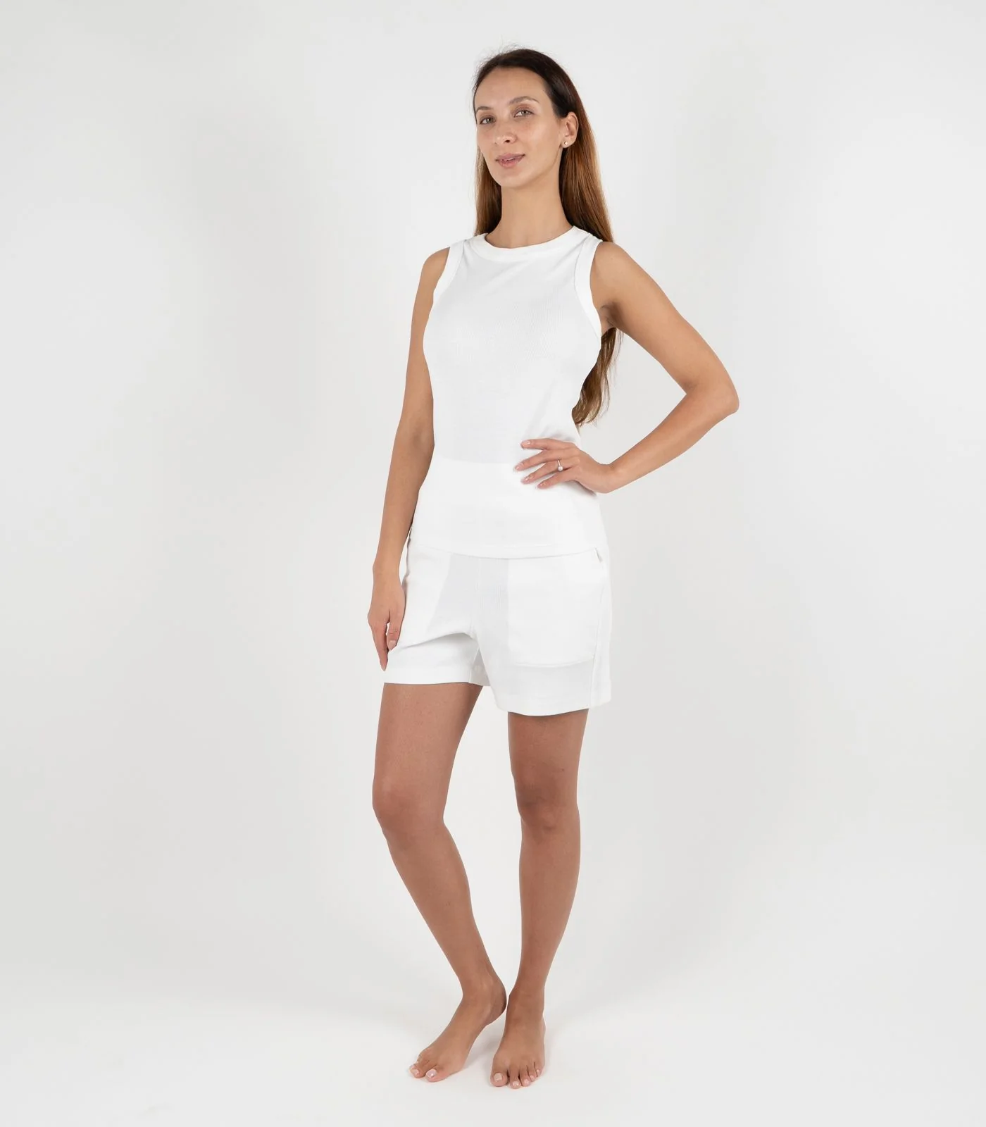 Organic Cotton Ribbed Racer Back Tank - Image 40