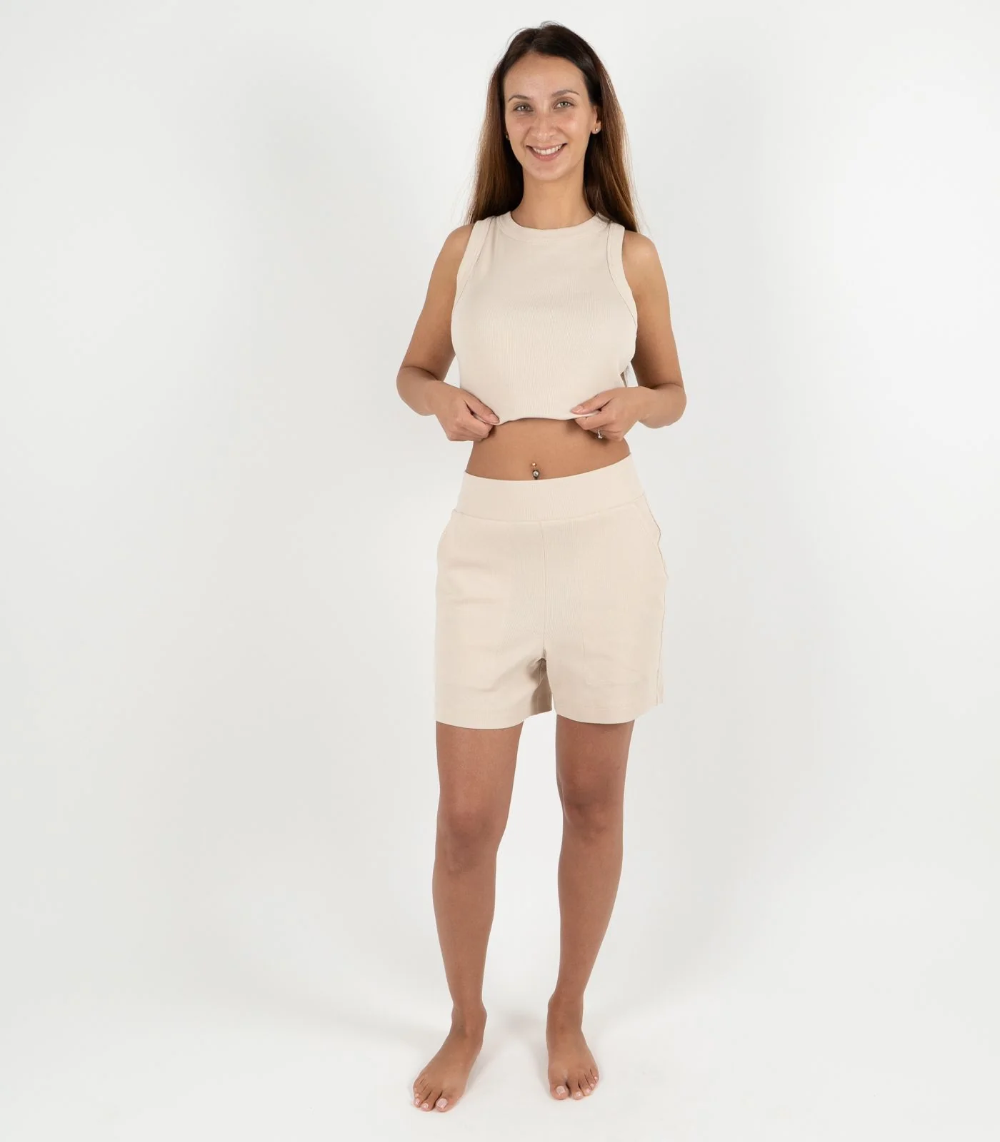 Organic Cotton Ribbed Shorts - Image 24