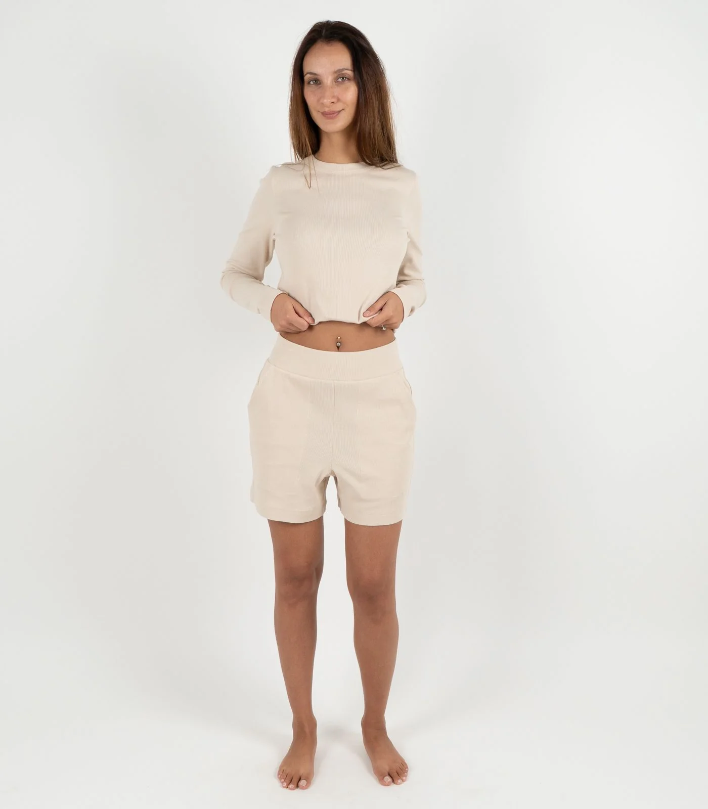 Organic Cotton Ribbed Shorts - Image 25