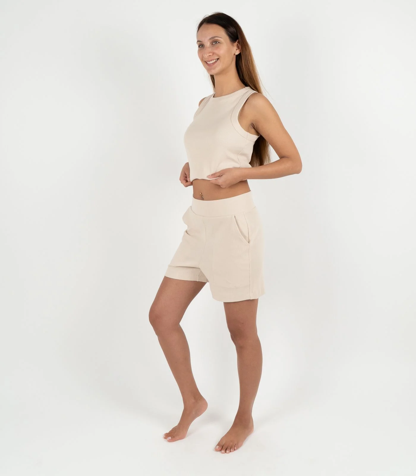 Organic Cotton Ribbed Shorts - Image 28