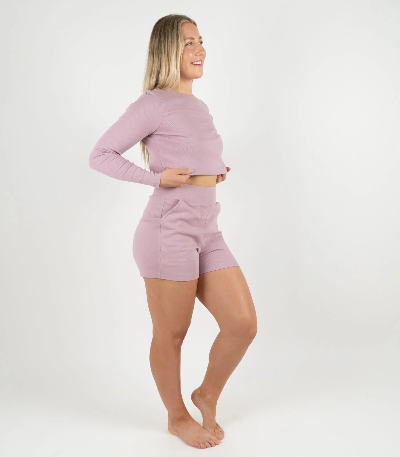 Organic Cotton Ribbed Shorts - Image 40