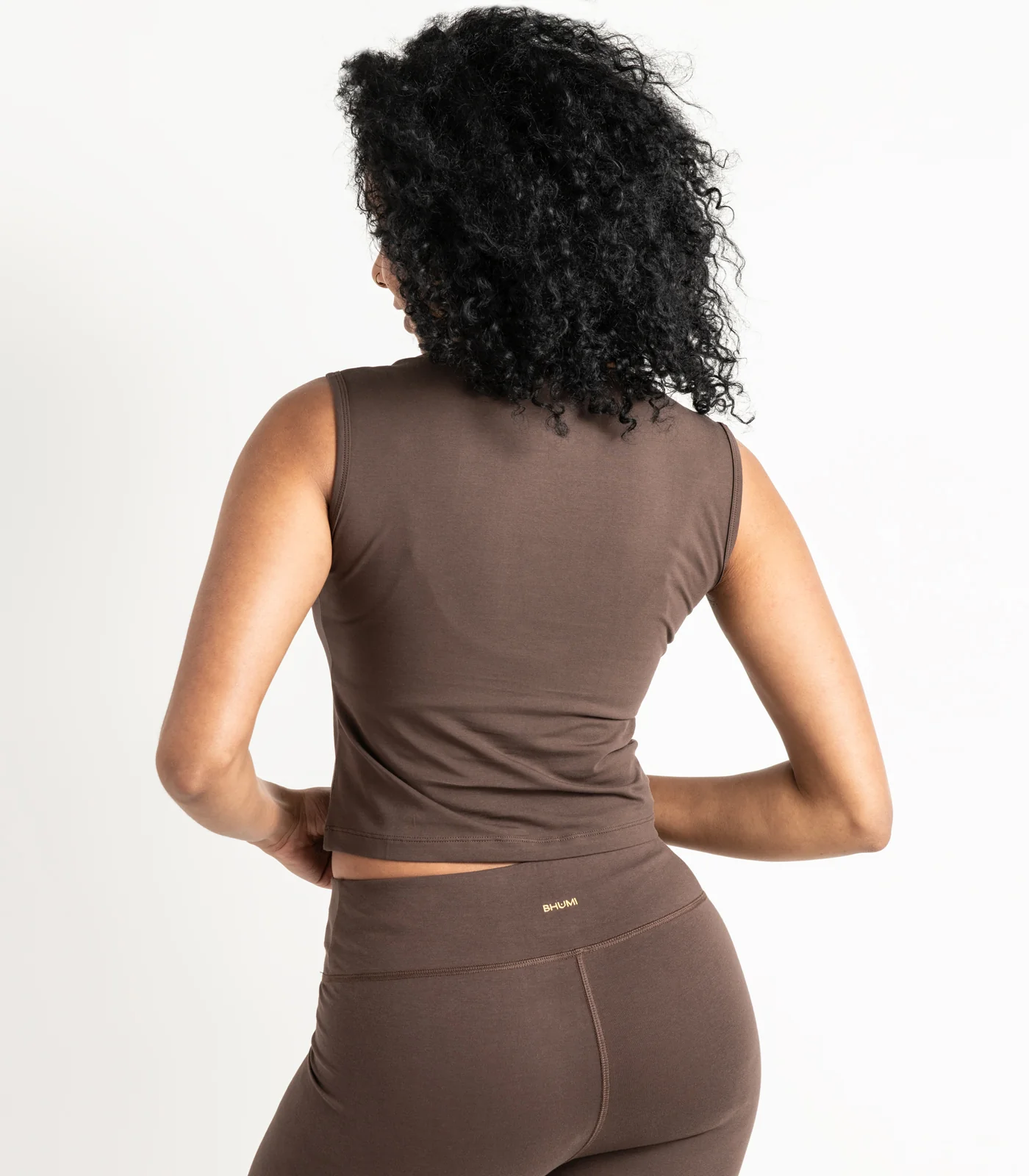Organic Cotton Sleeveless Fitted Crop Top - Last Chance - Image 4