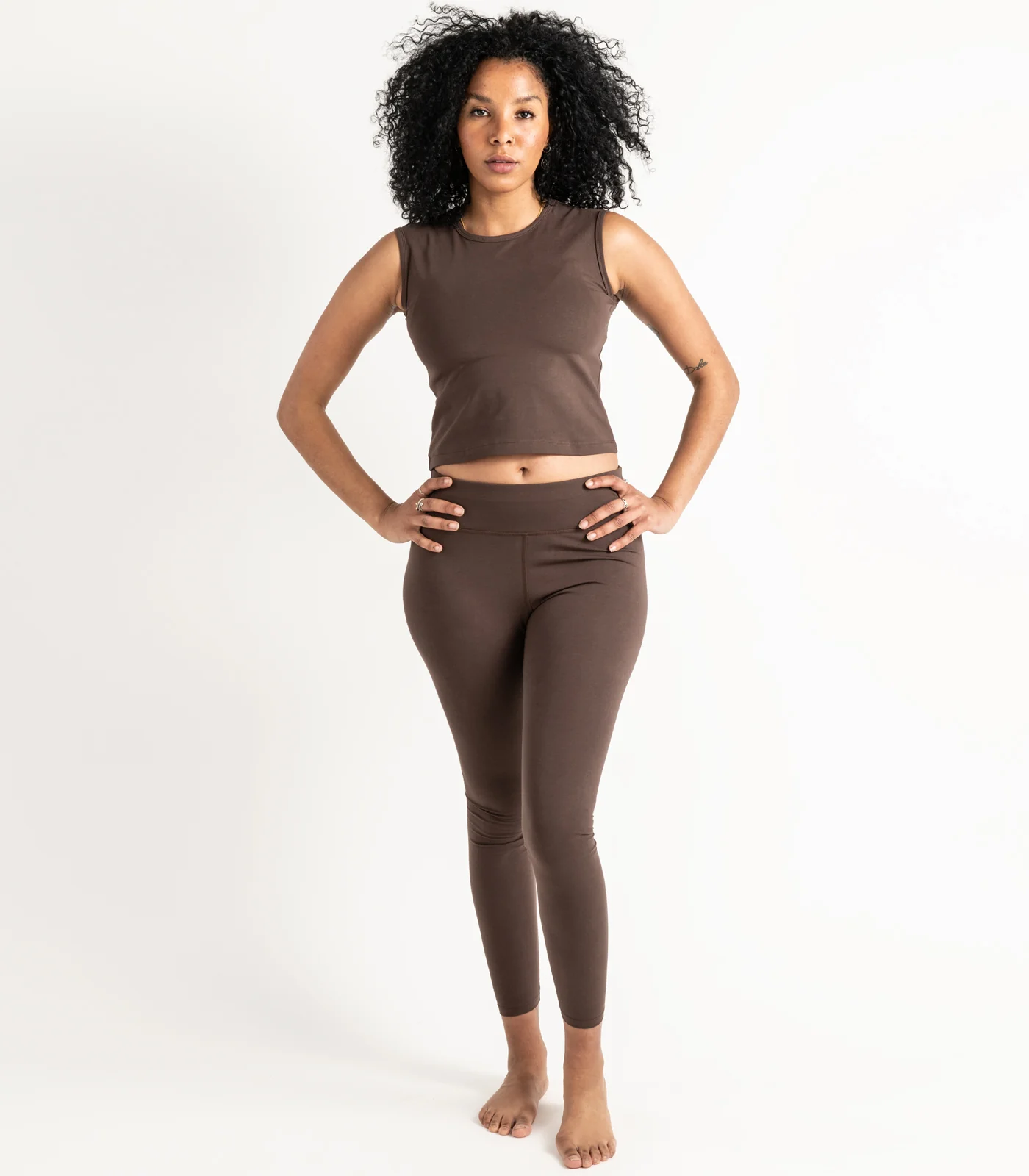 Organic Cotton Sleeveless Fitted Crop Top - Last Chance - Image 6